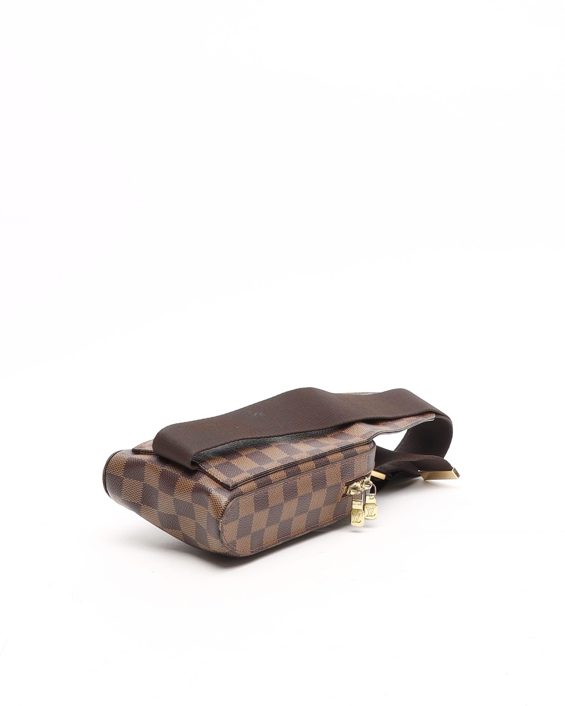 Pre-owned Louis Vuitton Damier Ebene Geronimo Sling Bag In Brown