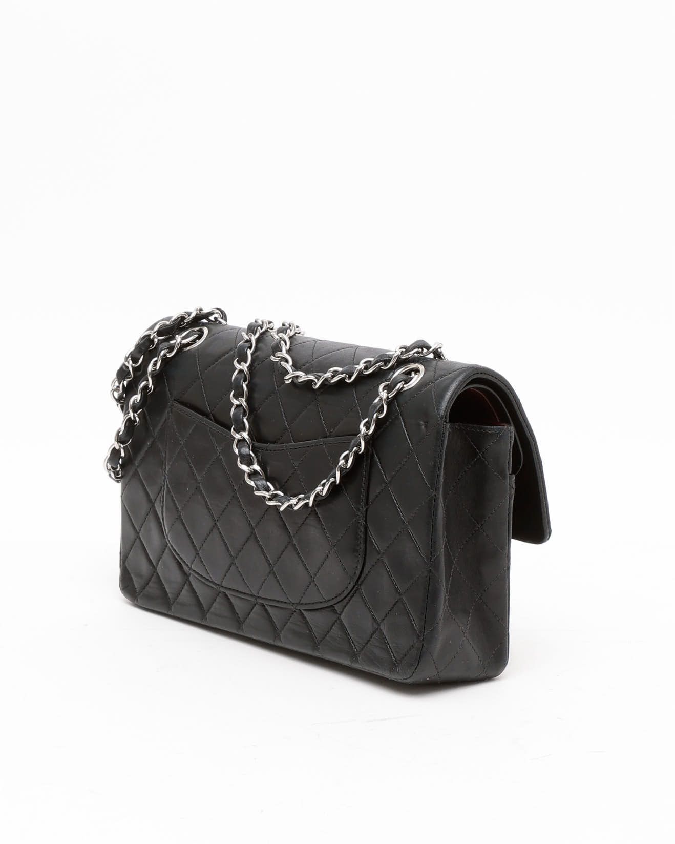 Pre-owned Chanel Classic Medium Double Flap Bag In Black