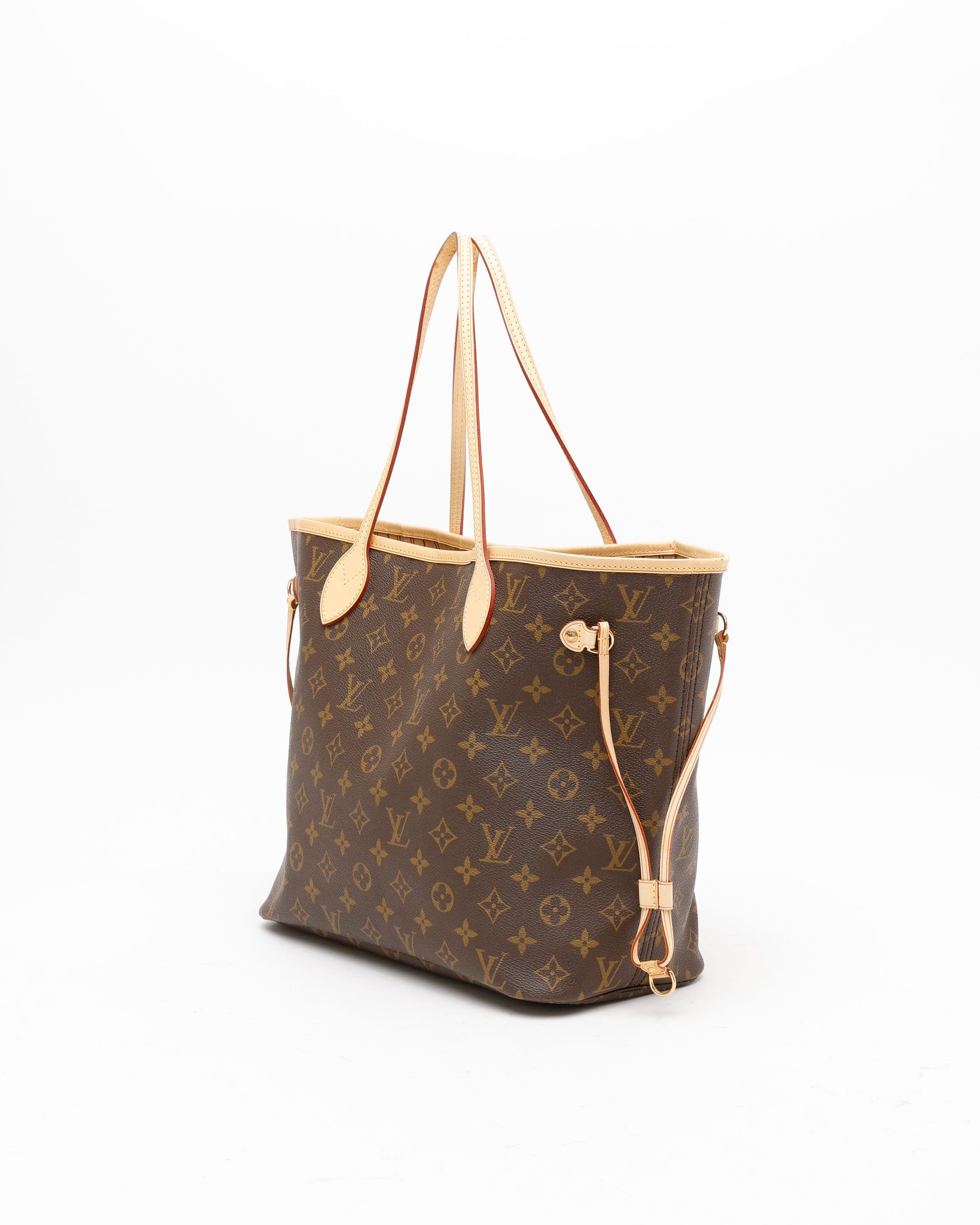 Pre-owned Louis Vuitton Monogram Neverfull Mm Tote Bag In Brown