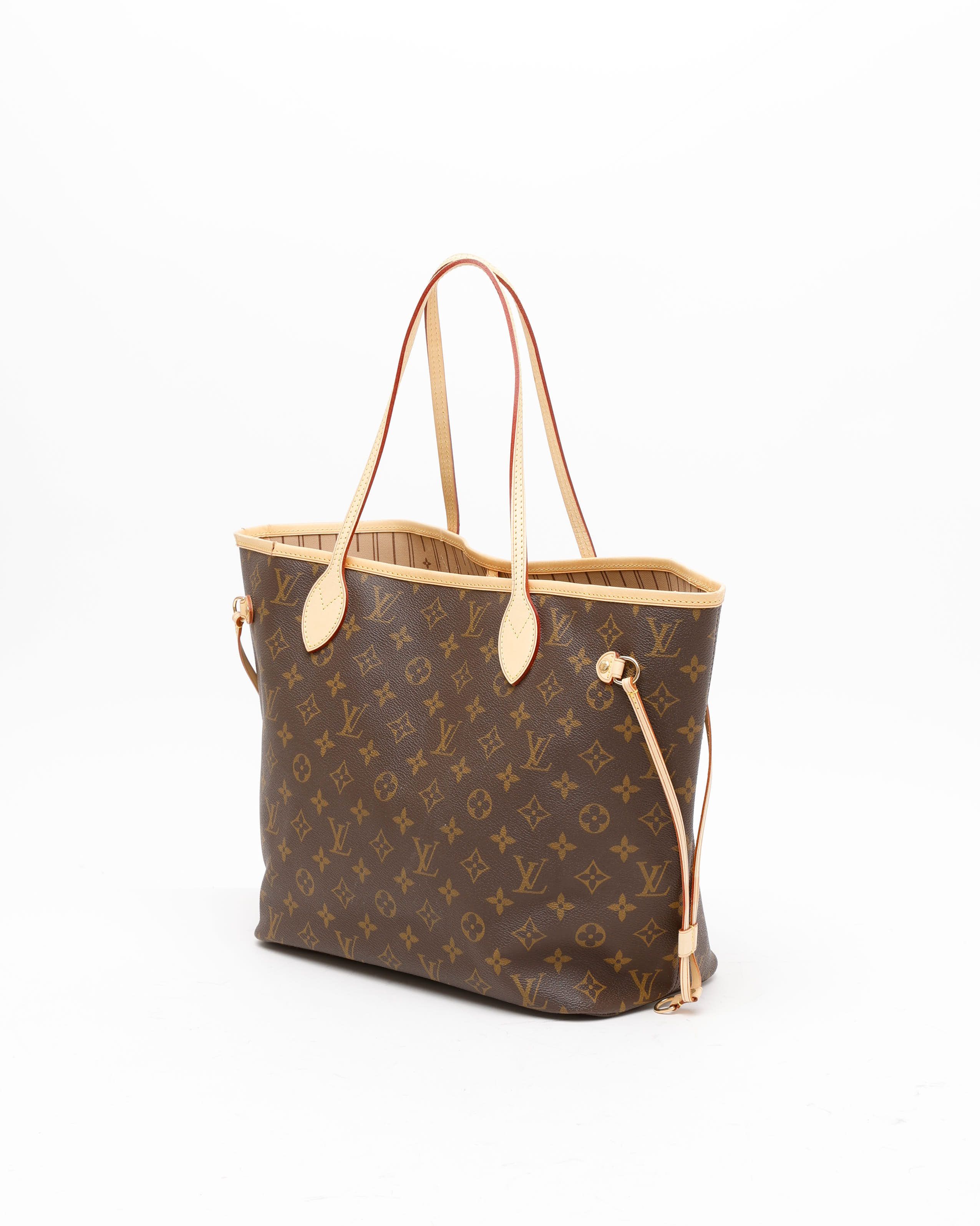 Pre-owned Louis Vuitton Monogram Neverfull Mm Tote Bag In Brown