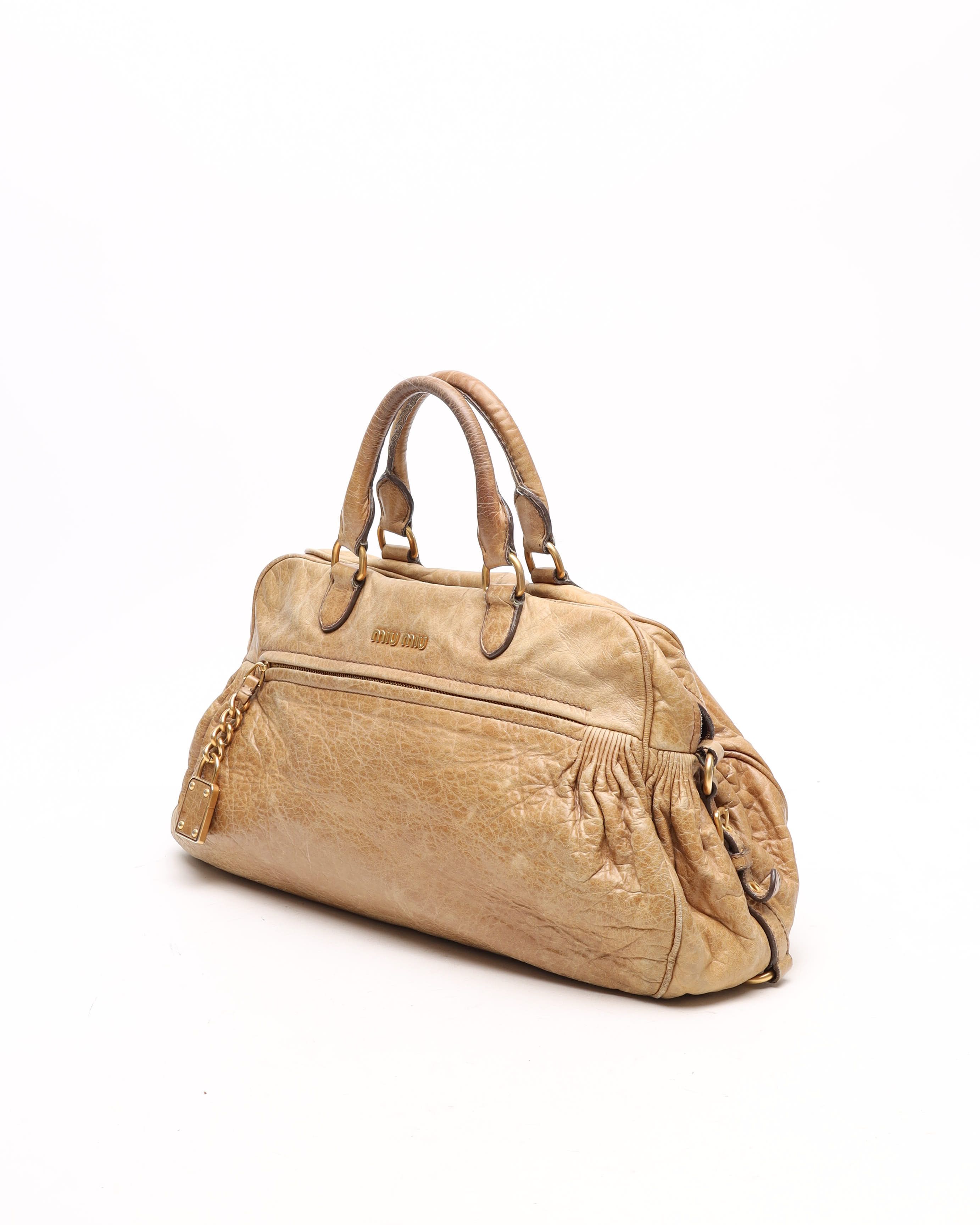 Miu Miu Vitello Shine Tote Bag