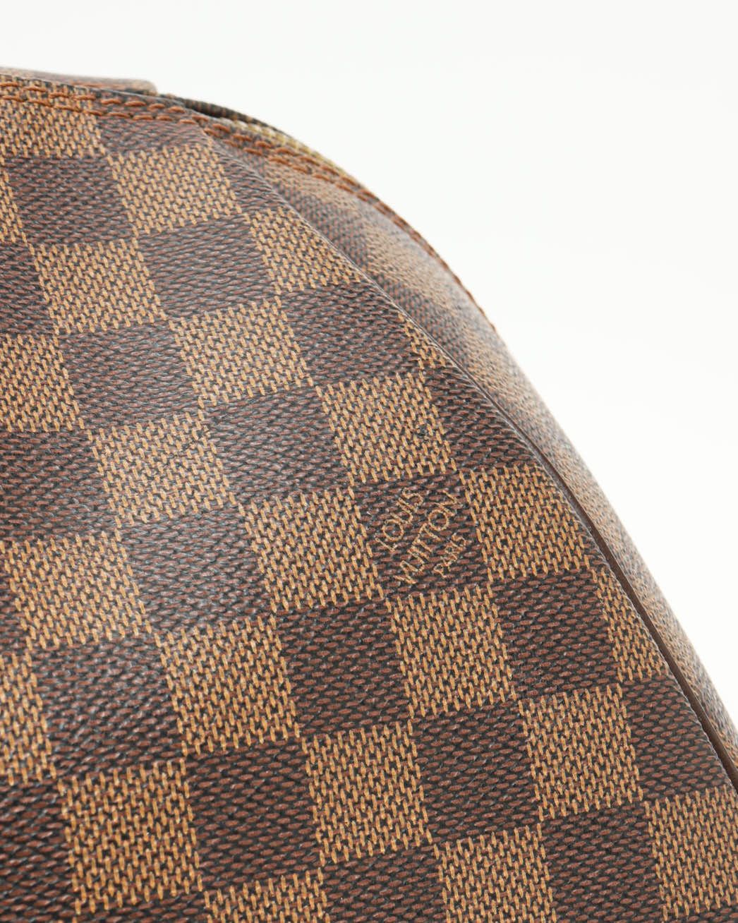 Pre-owned Louis Vuitton Damier Ribera Gm Weekend Bag In Brown