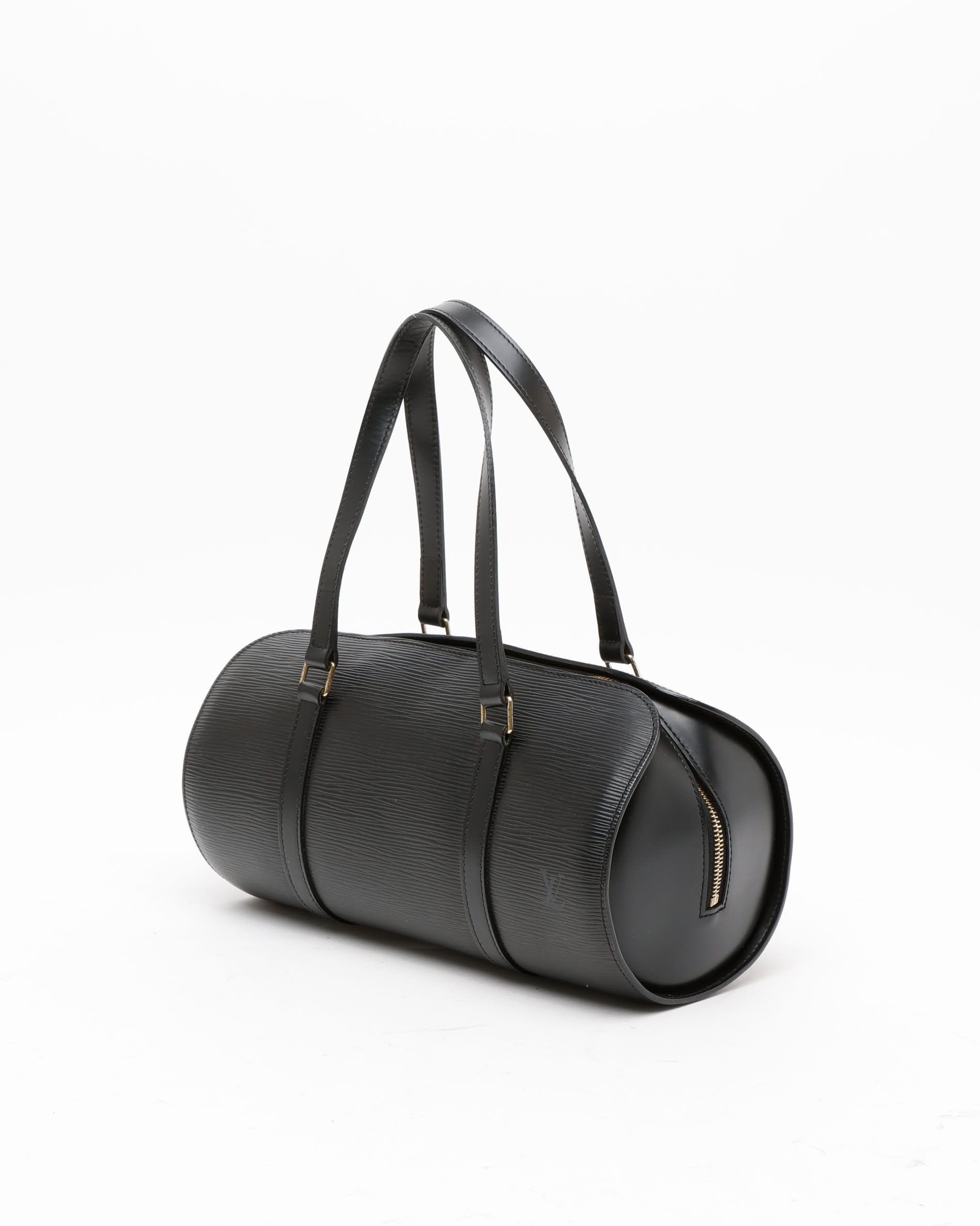 Pre-owned Louis Vuitton Epi Soufflot Bag In Black