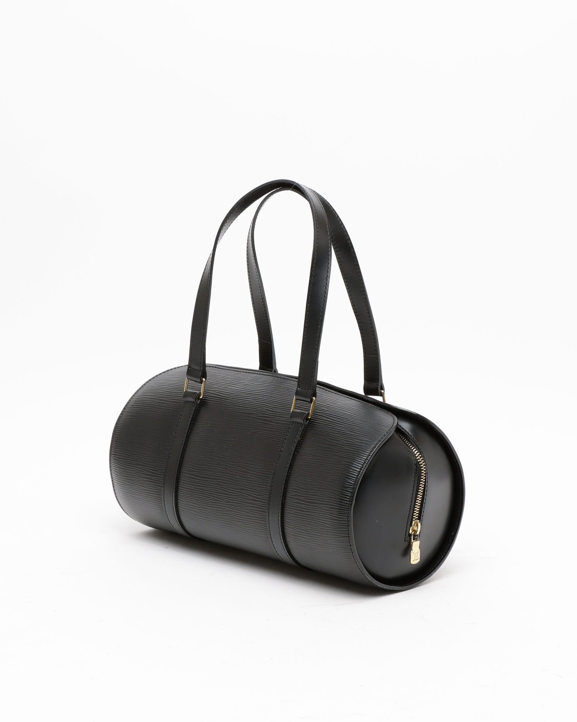 Pre-owned Louis Vuitton Epi Soufflot Bag In Black