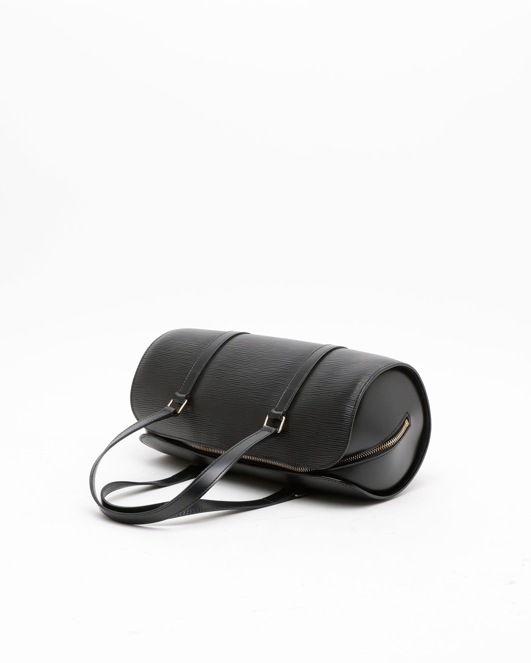 Pre-owned Louis Vuitton Epi Soufflot Bag In Black