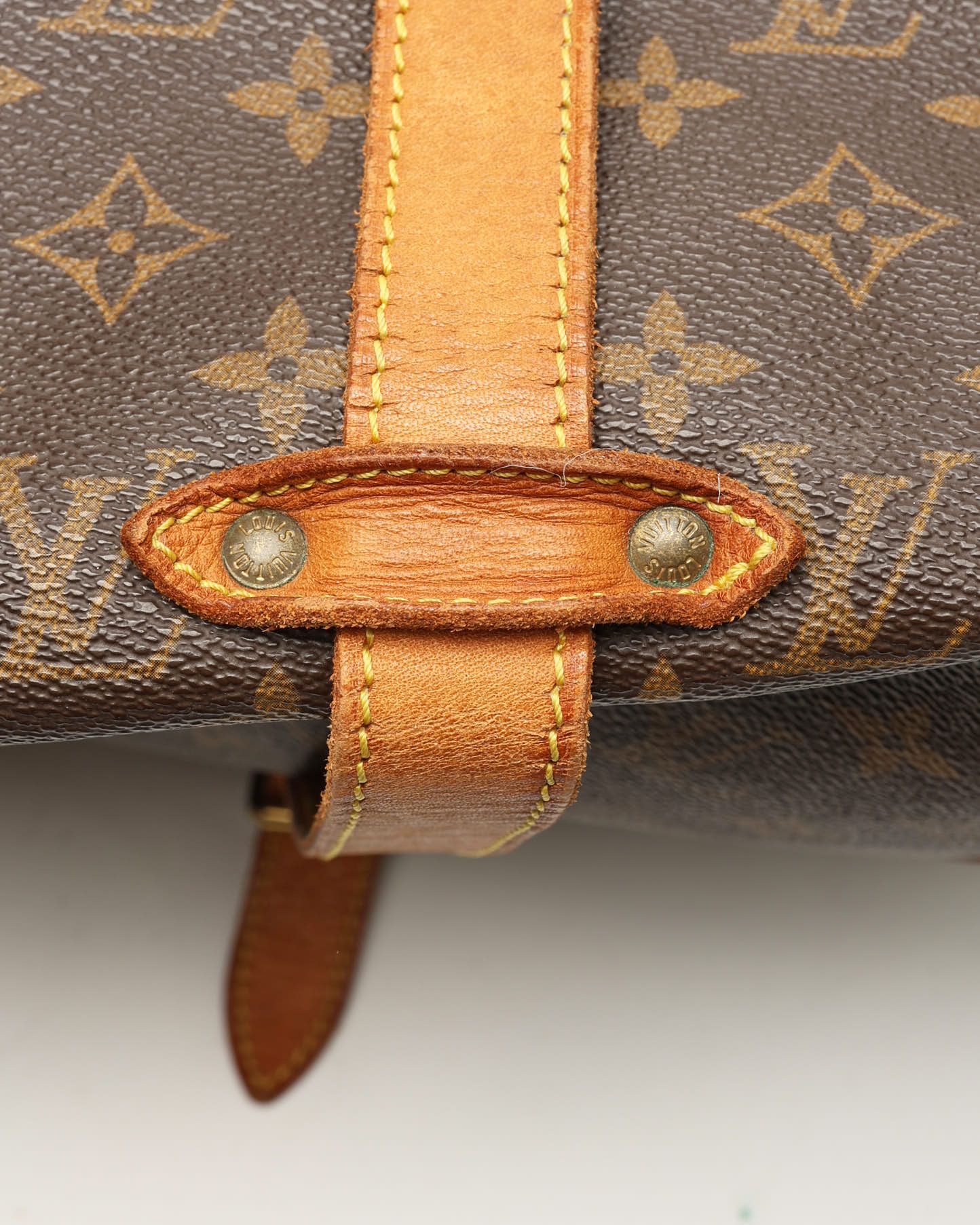 Pre-owned Louis Vuitton Monogram Saumur 35 Bag In Brown