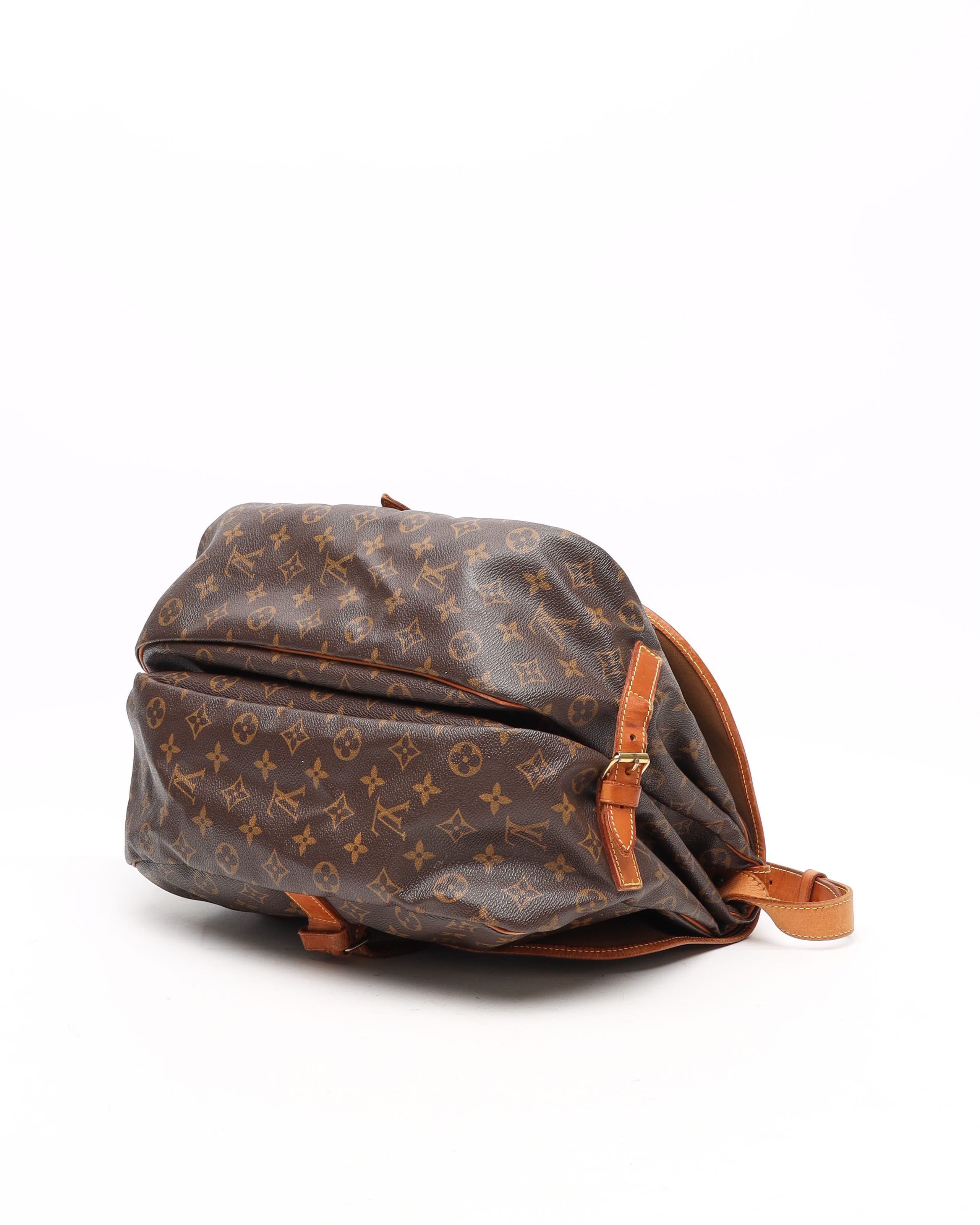 Pre-owned Louis Vuitton Monogram Saumur 35 Bag In Brown
