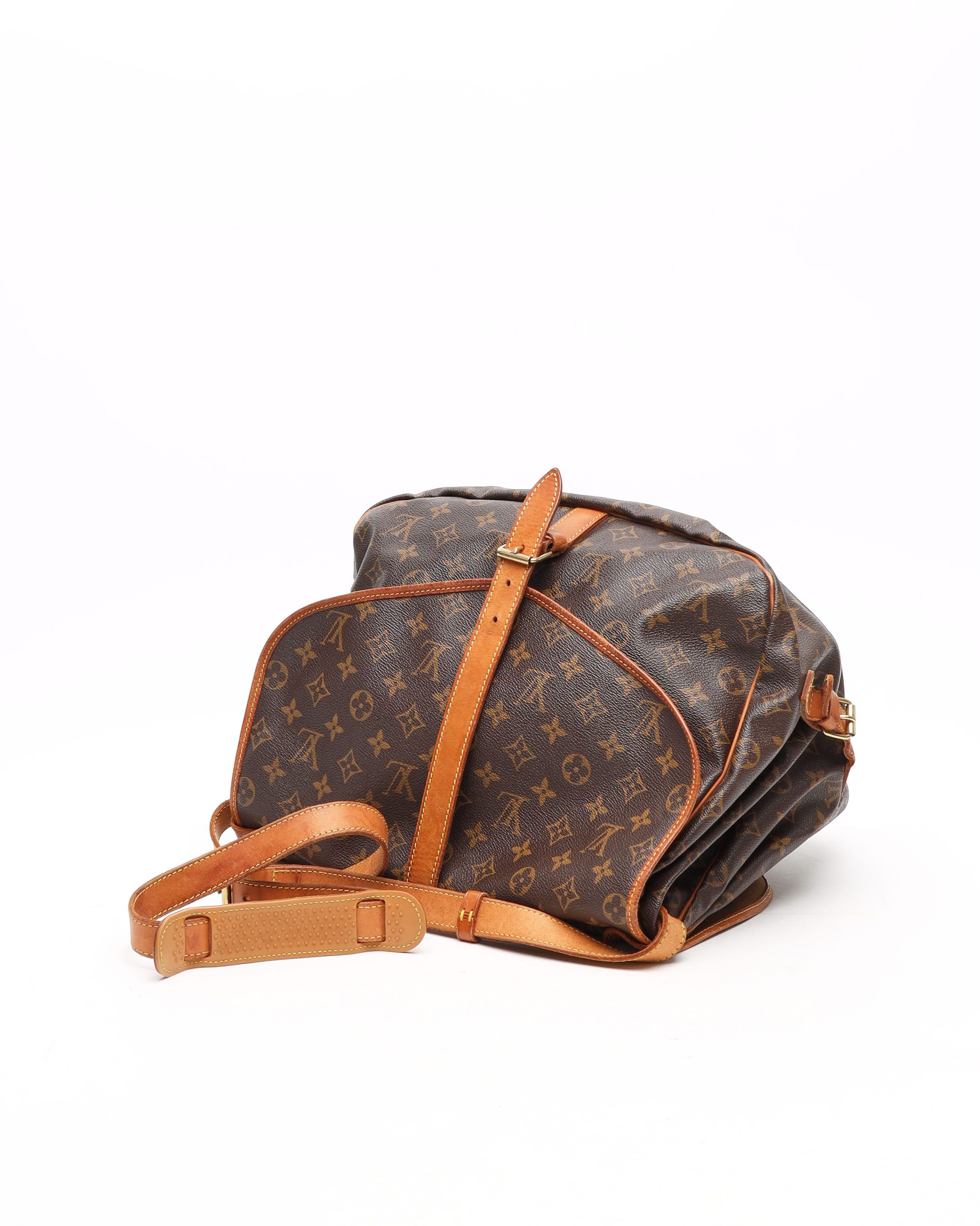 Pre-owned Louis Vuitton Monogram Saumur 35 Bag In Brown