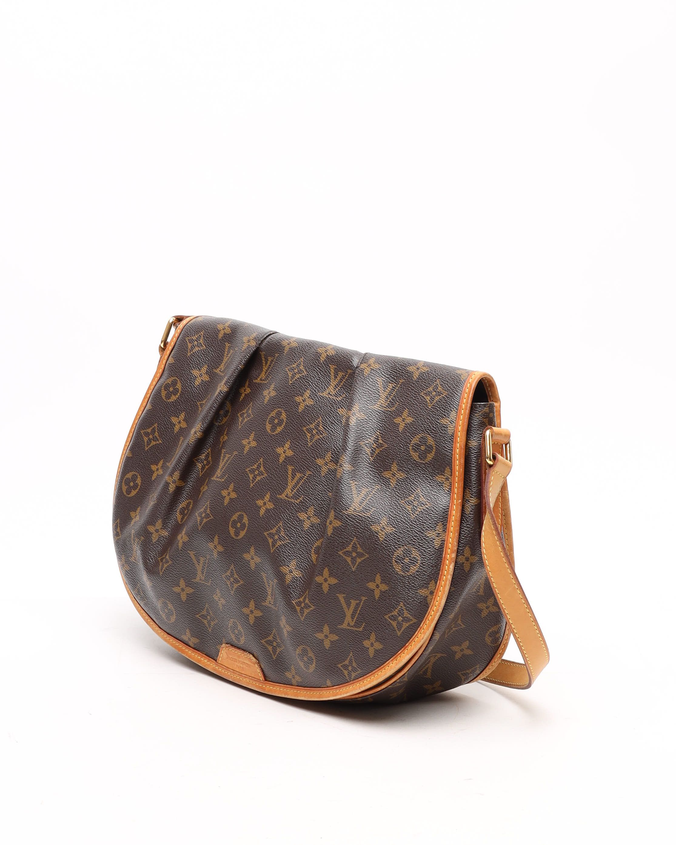Pre-owned Louis Vuitton Monogram Menilmontant Mm Bag In Brown