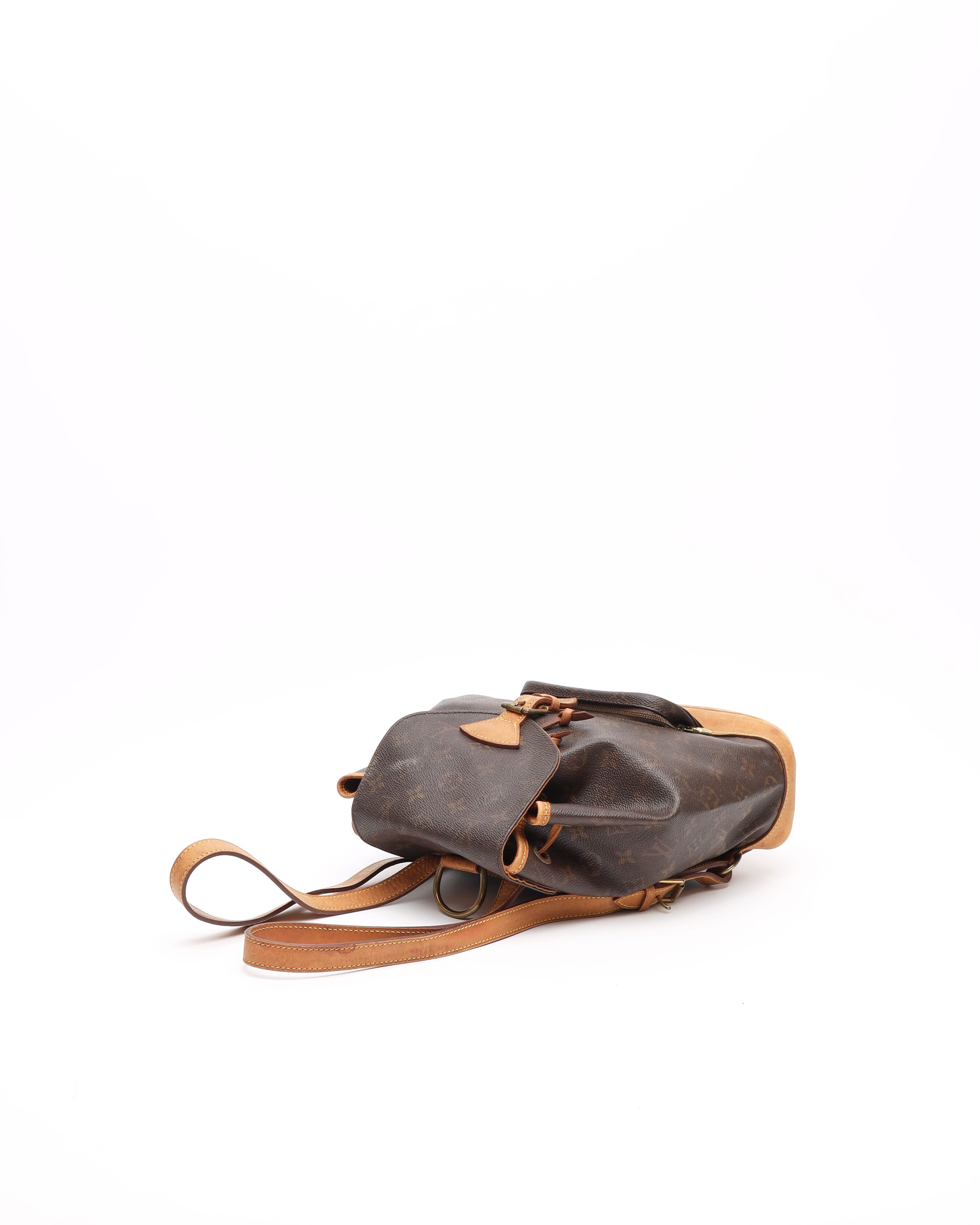 Pre-owned Louis Vuitton Monogram Montsouris Mm Backpack In Brown