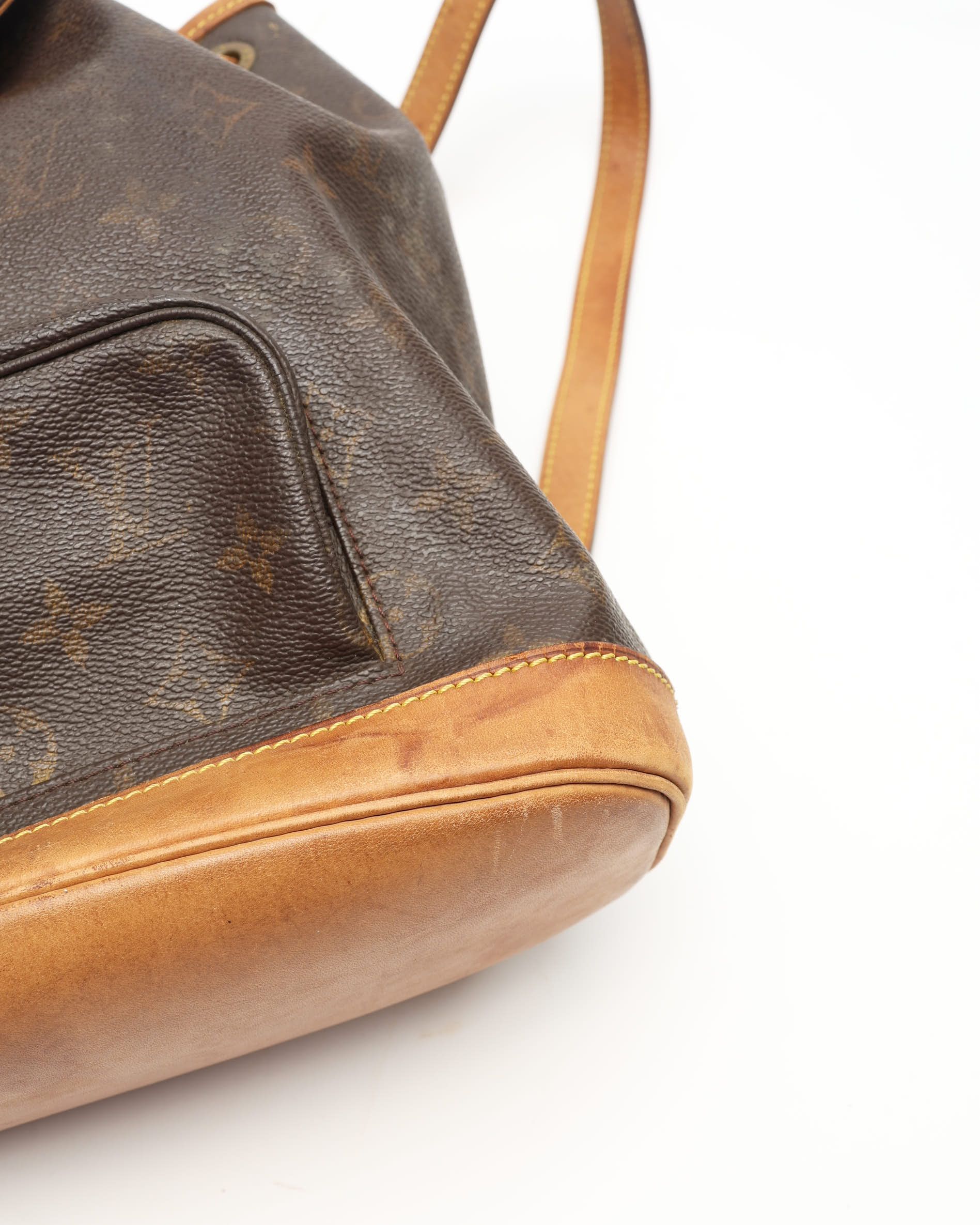 Pre-owned Louis Vuitton Monogram Montsouris Mm Backpack In Brown