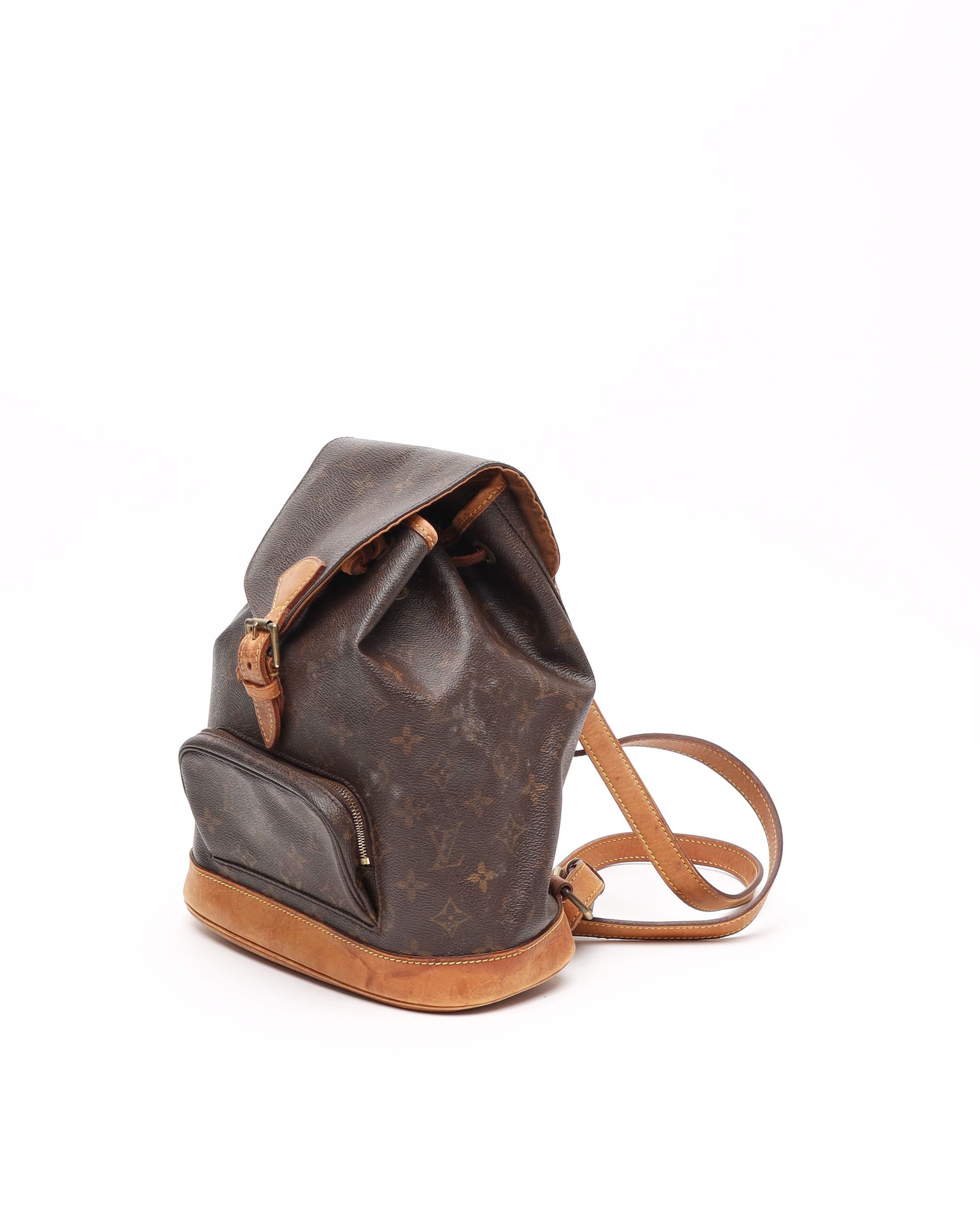 Pre-owned Louis Vuitton Monogram Montsouris Mm Backpack In Brown