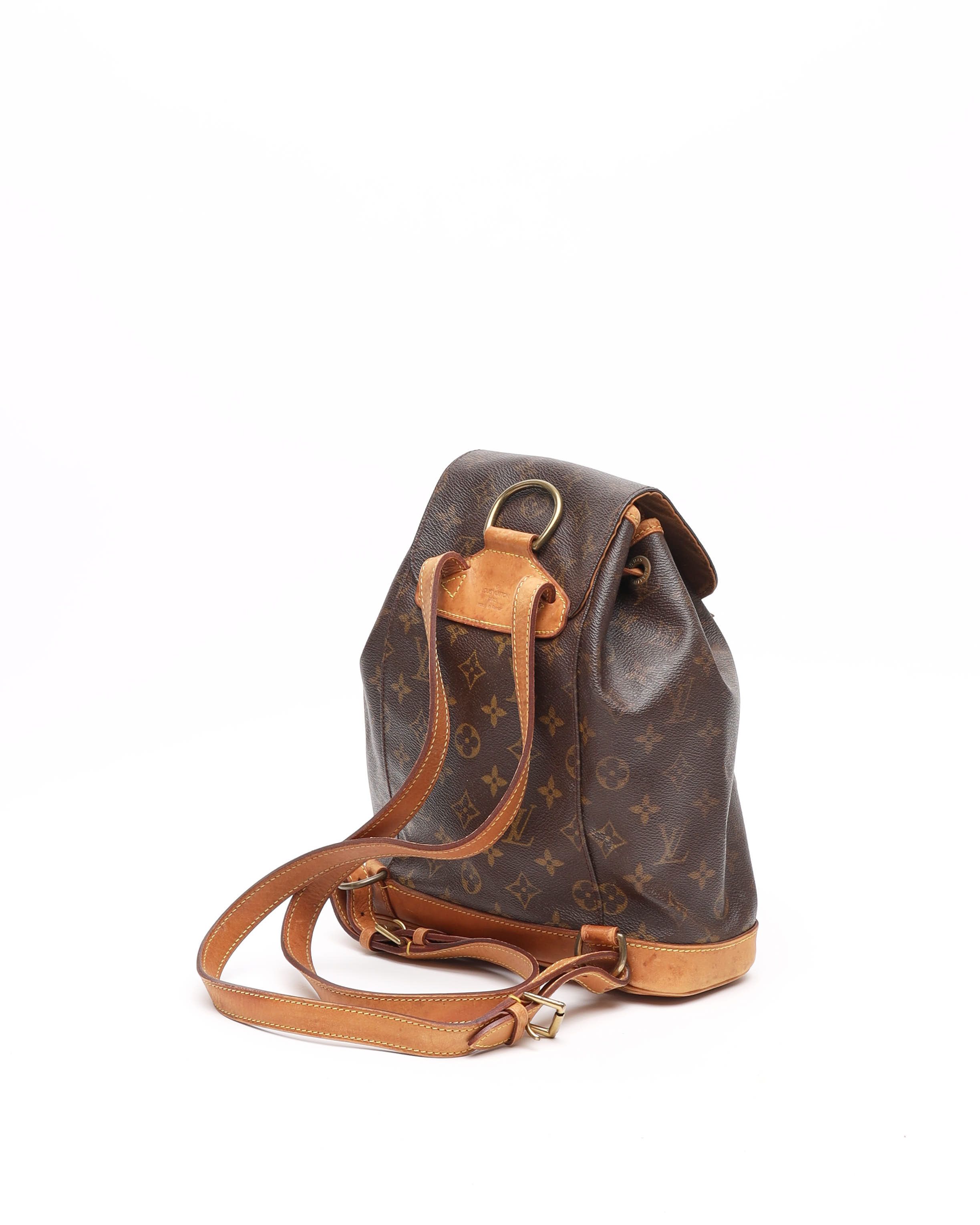 Pre-owned Louis Vuitton Monogram Montsouris Mm Backpack In Brown