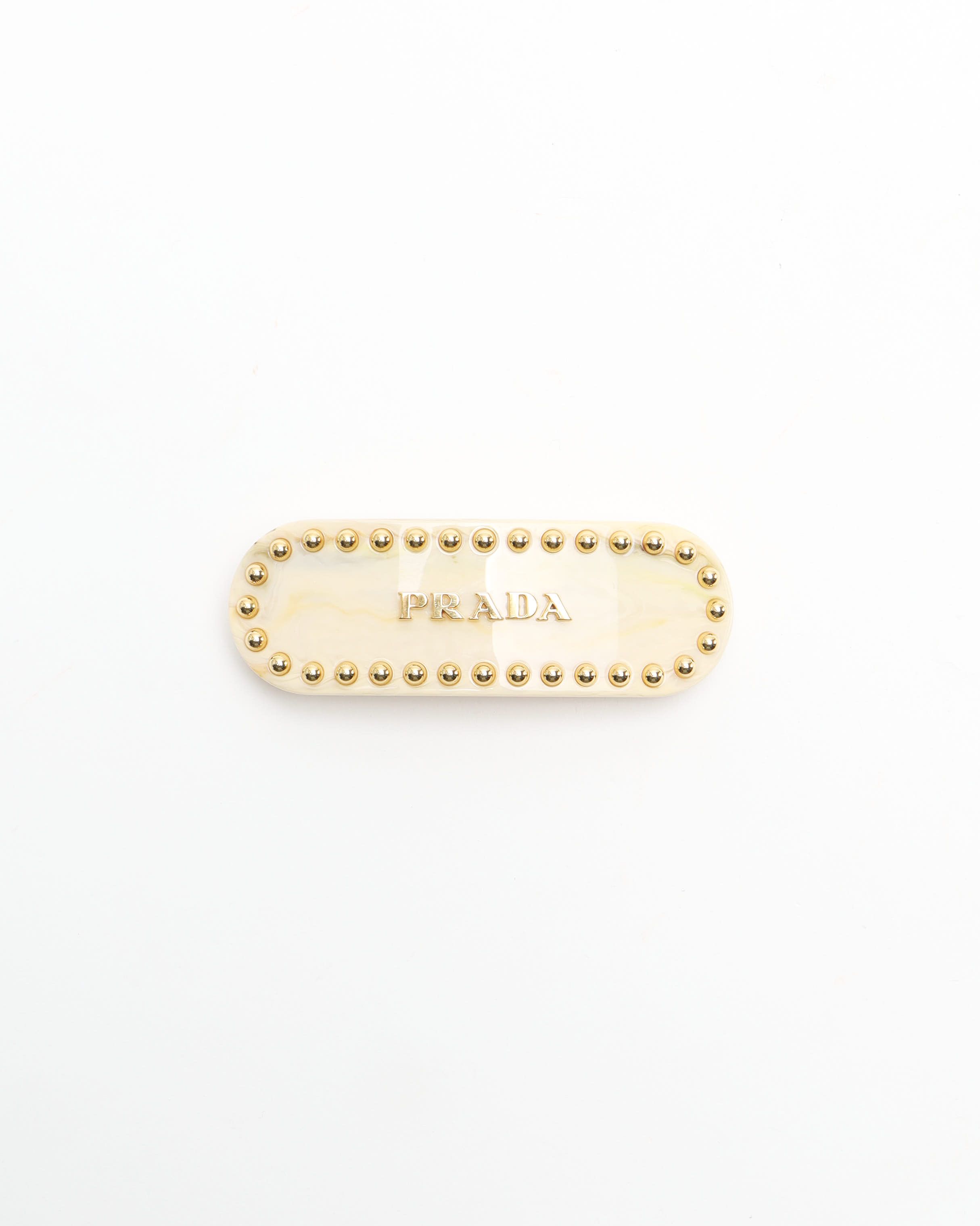 Prada Logo Hair Clip