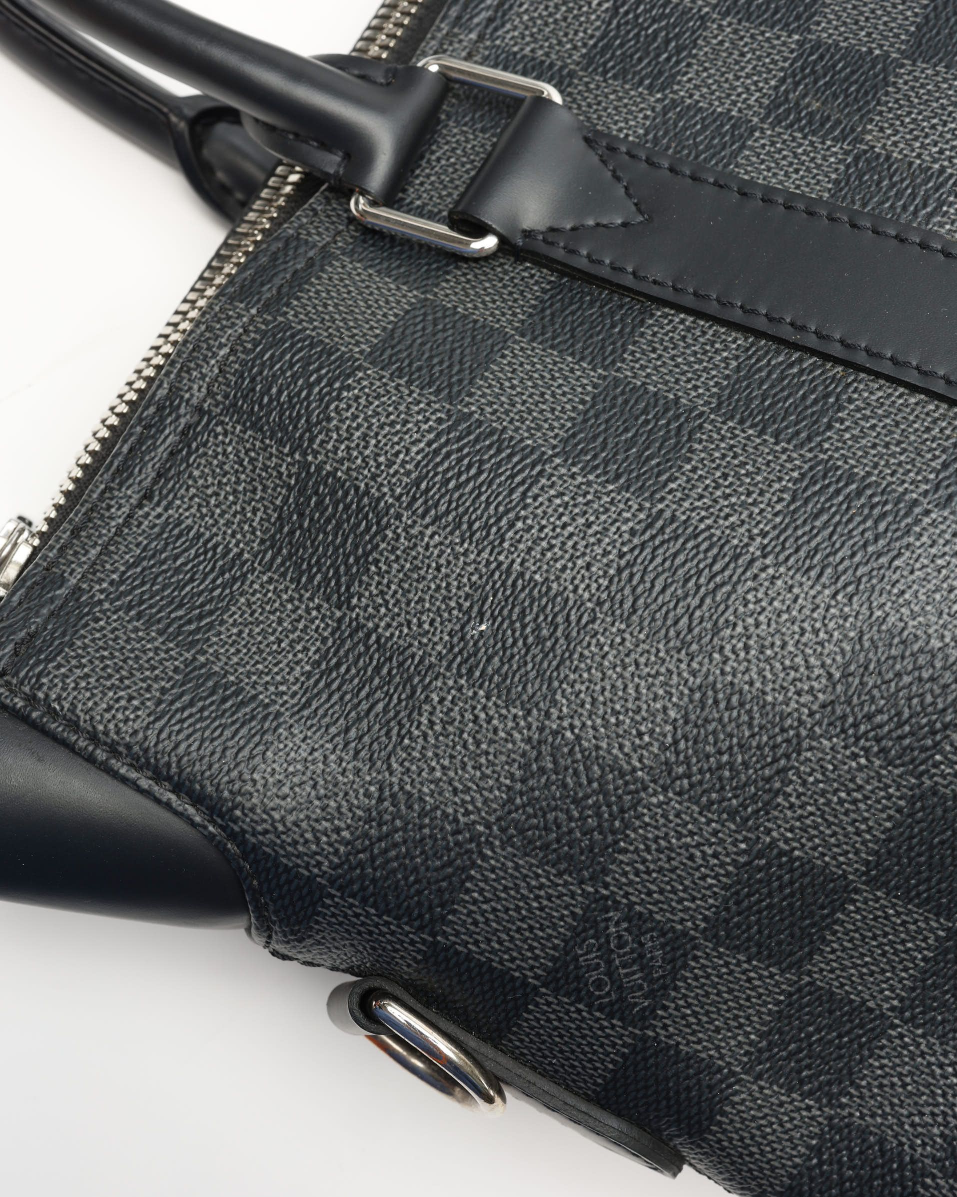 Pre-owned Louis Vuitton Damier Graphite Anton Tote Bag In Gray