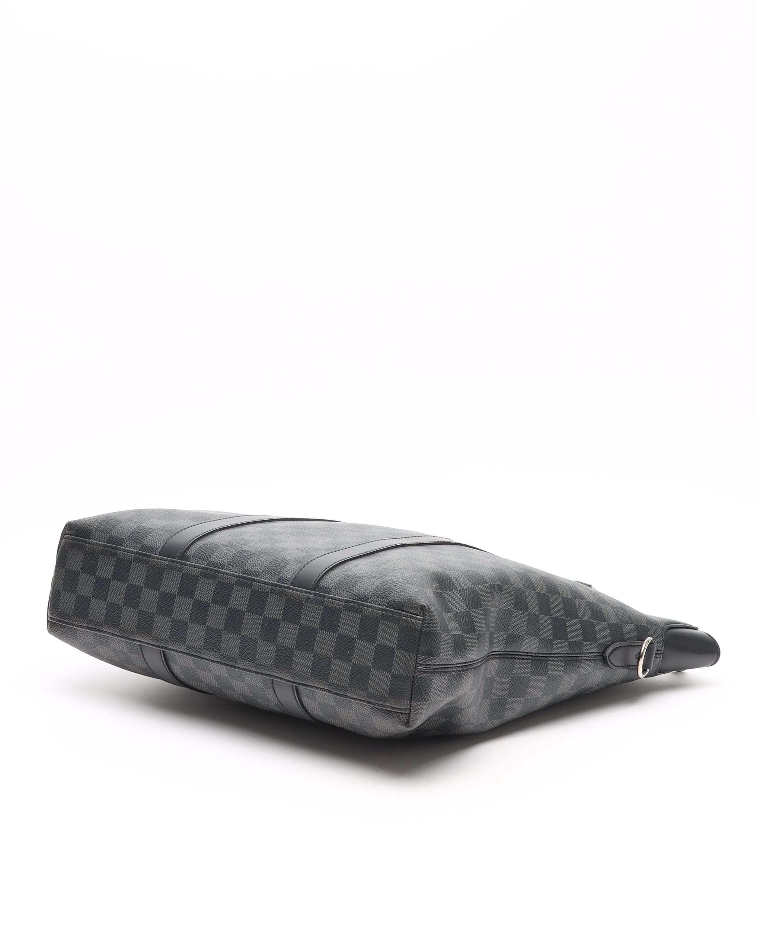 Pre-owned Louis Vuitton Damier Graphite Anton Tote Bag In Gray