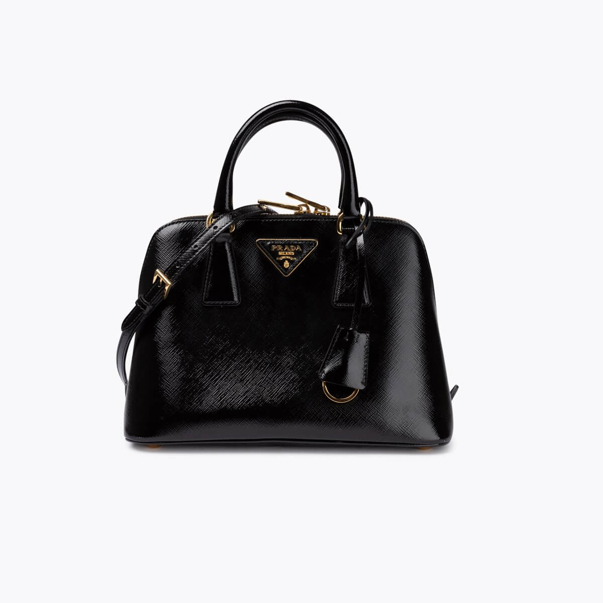 PRADA Saffiano Vernice Promenade Bag