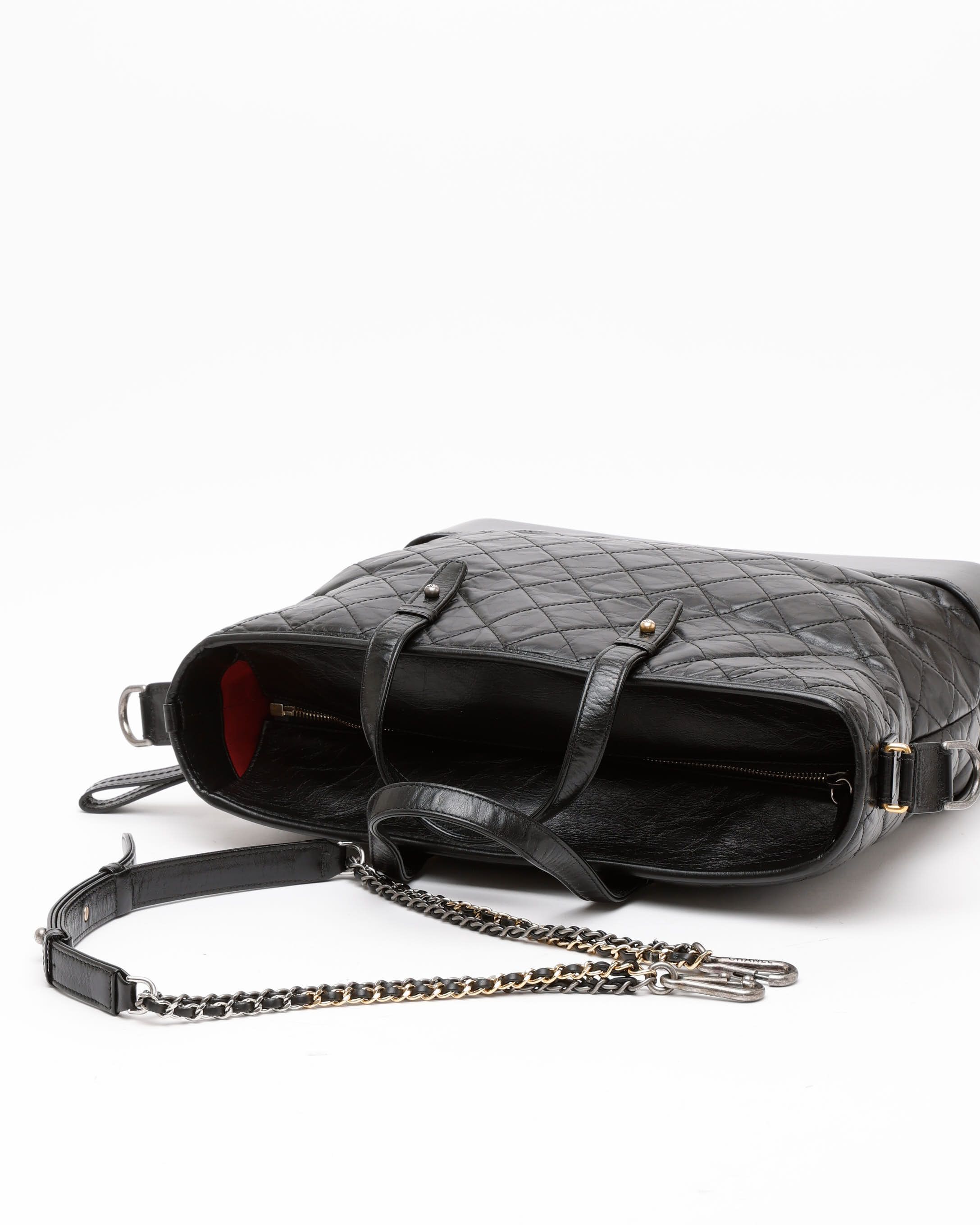 Pre-owned Chanel Large Gabrielle Hobo Bag In Black