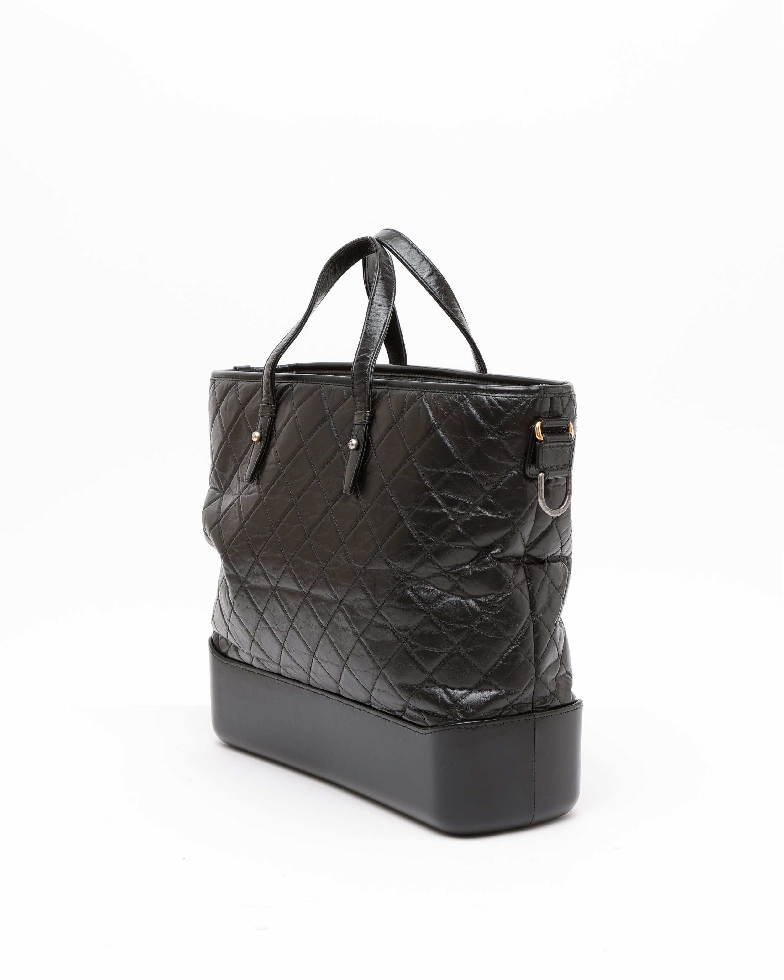 Pre-owned Chanel Large Gabrielle Hobo Bag In Black