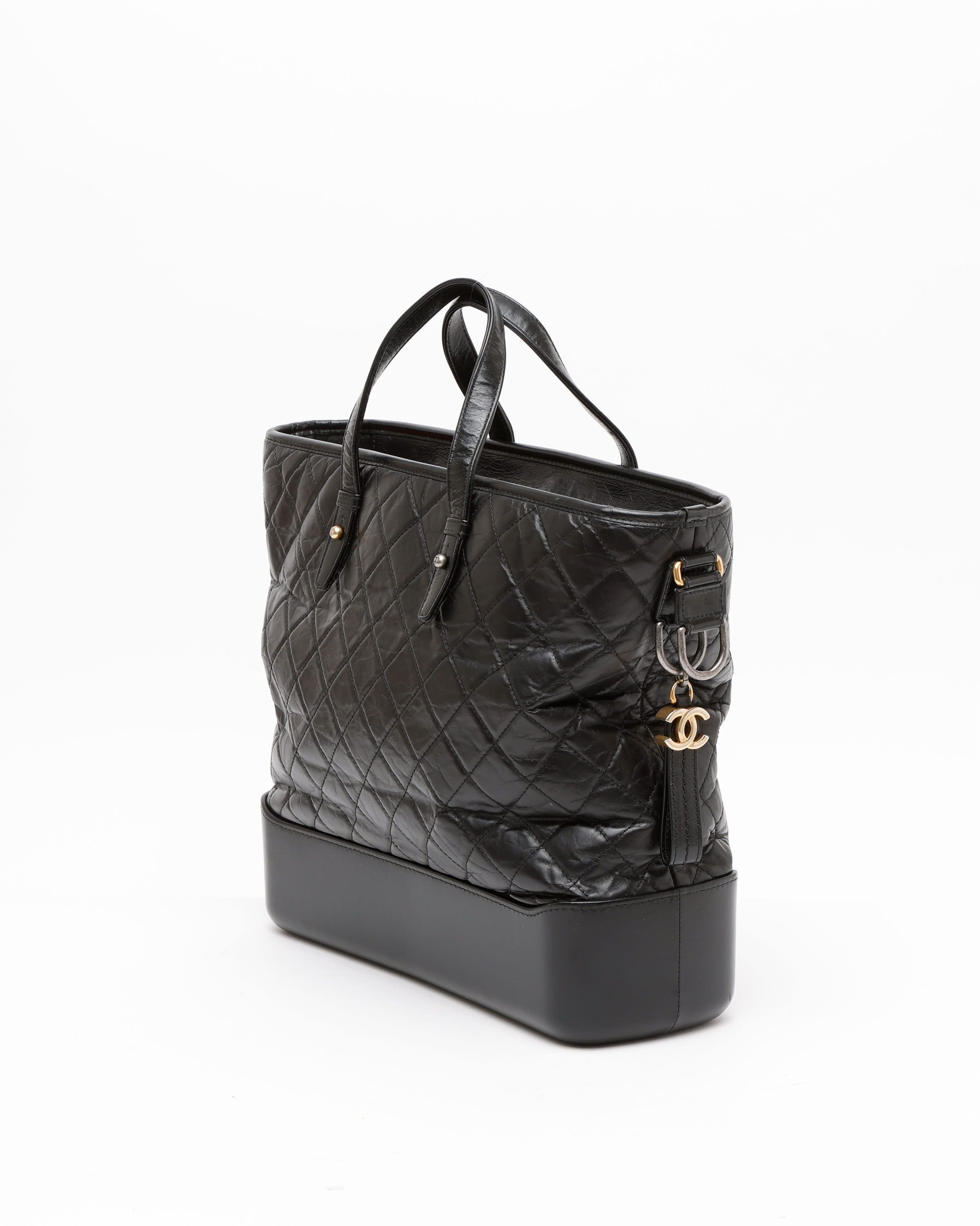 Pre-owned Chanel Large Gabrielle Hobo Bag In Black