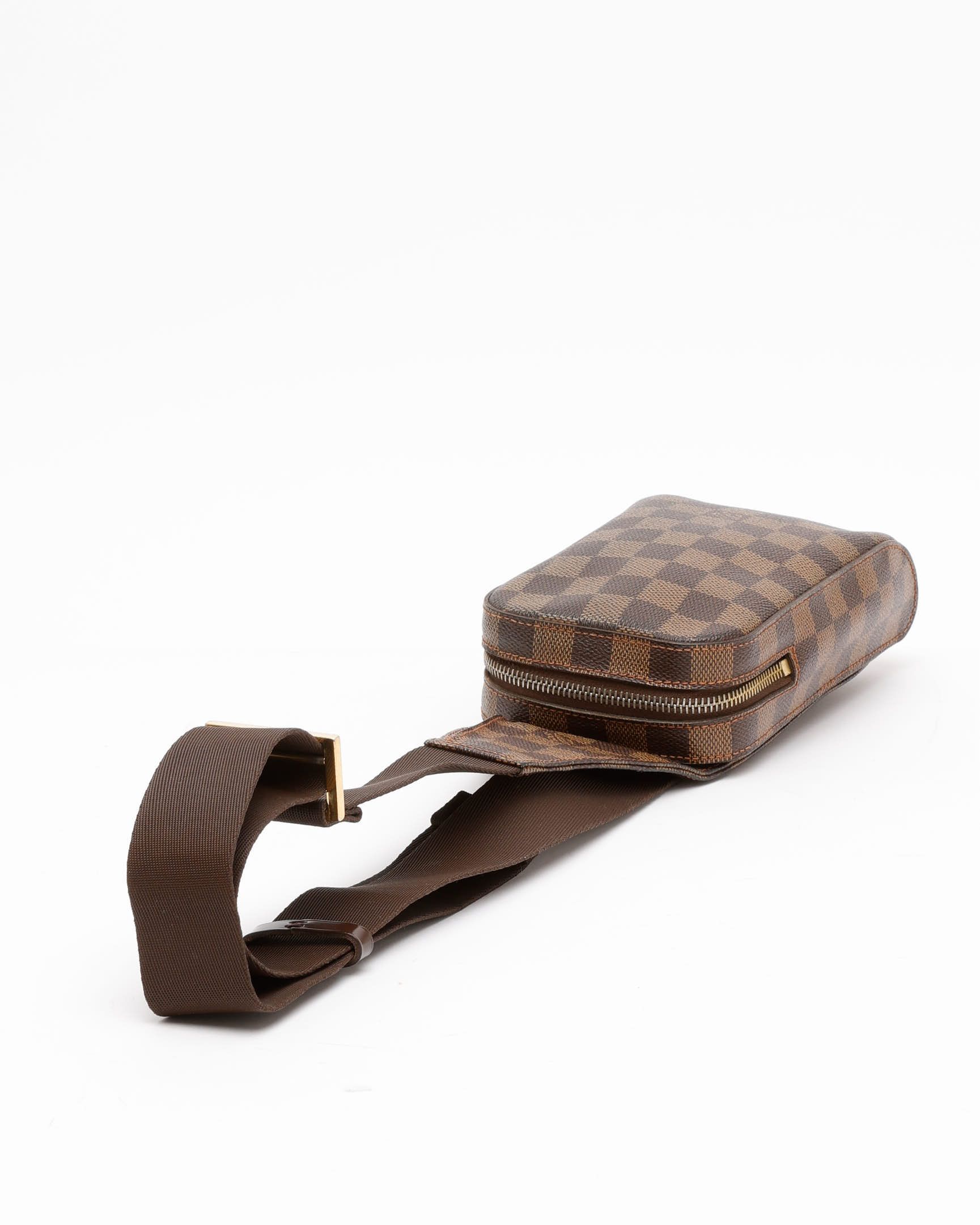 Pre-owned Louis Vuitton Damier Geronimo Sling Bag In Brown
