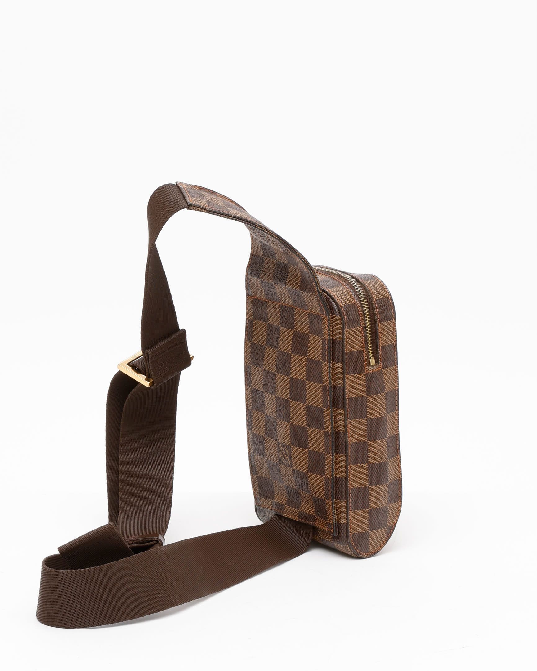 Pre-owned Louis Vuitton Damier Geronimo Sling Bag In Brown