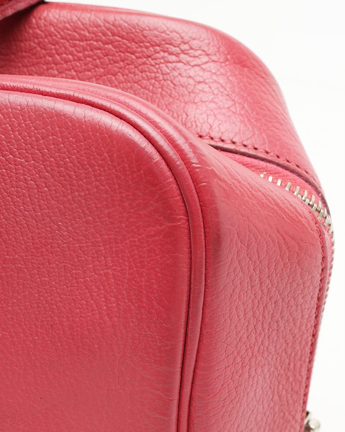 Pre-owned Hermes Hermès Chevre Mysore Plume 28 Bag In Pink