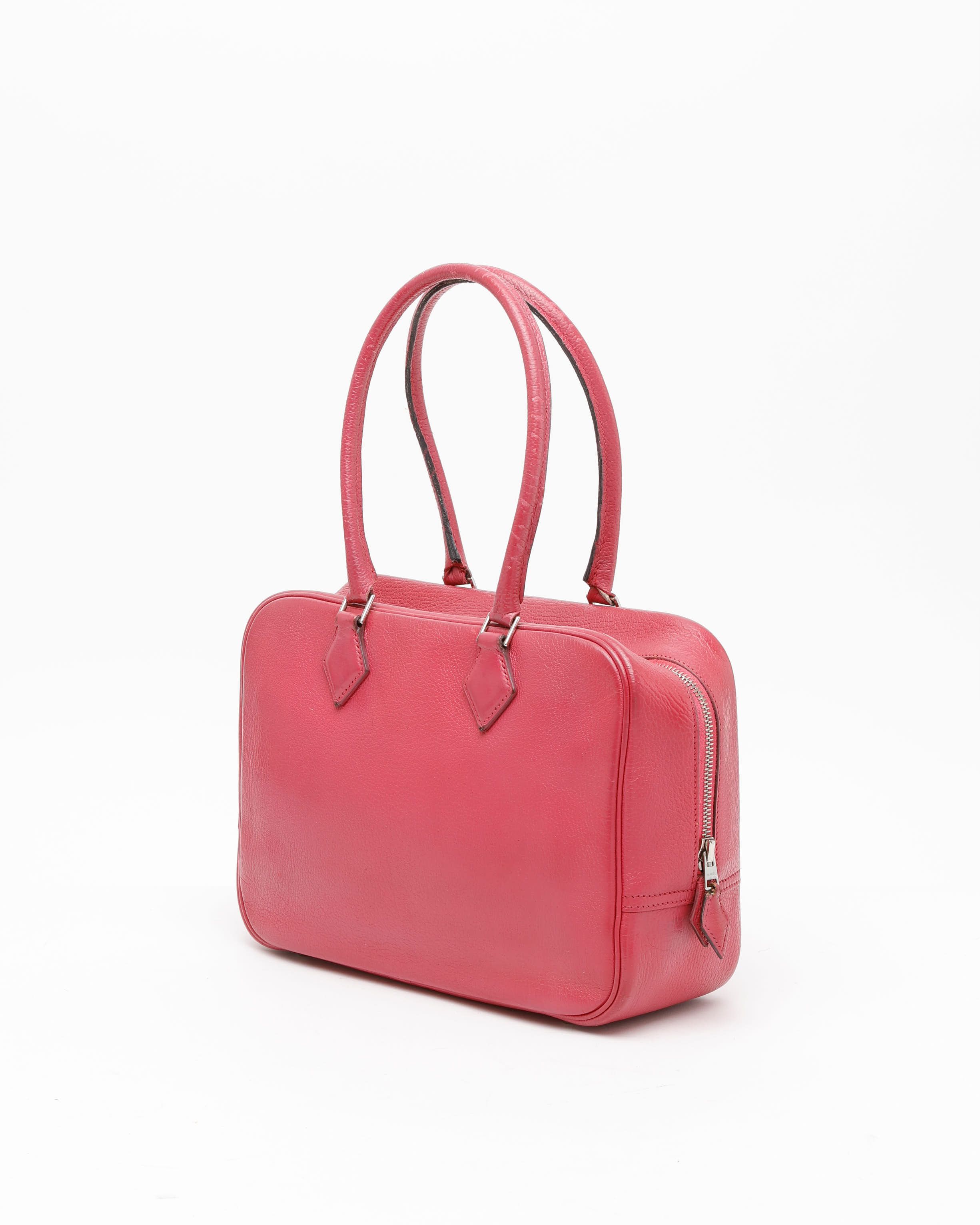 Pre-owned Hermes Hermès Chevre Mysore Plume 28 Bag In Pink