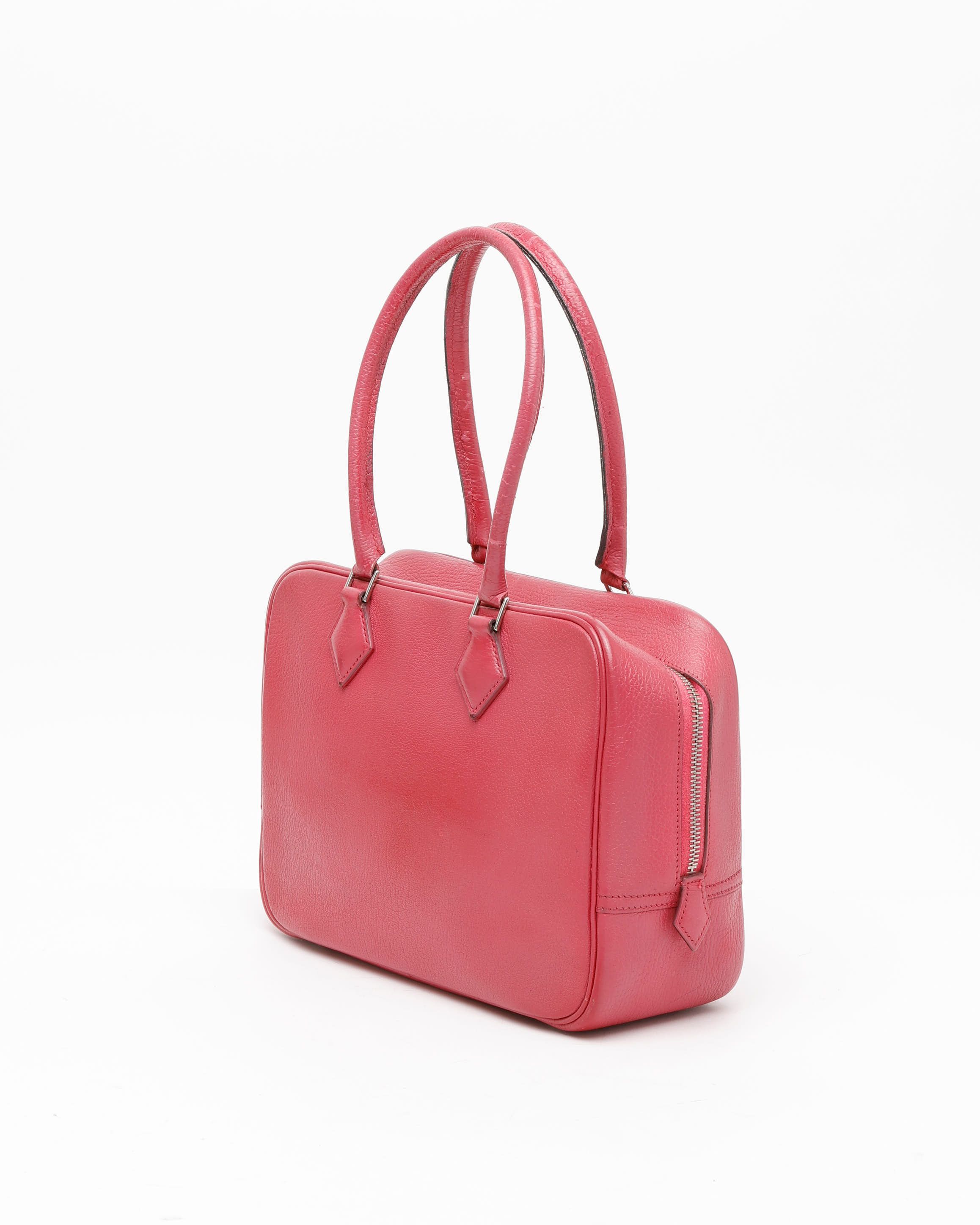 Pre-owned Hermes Hermès Chevre Mysore Plume 28 Bag In Pink