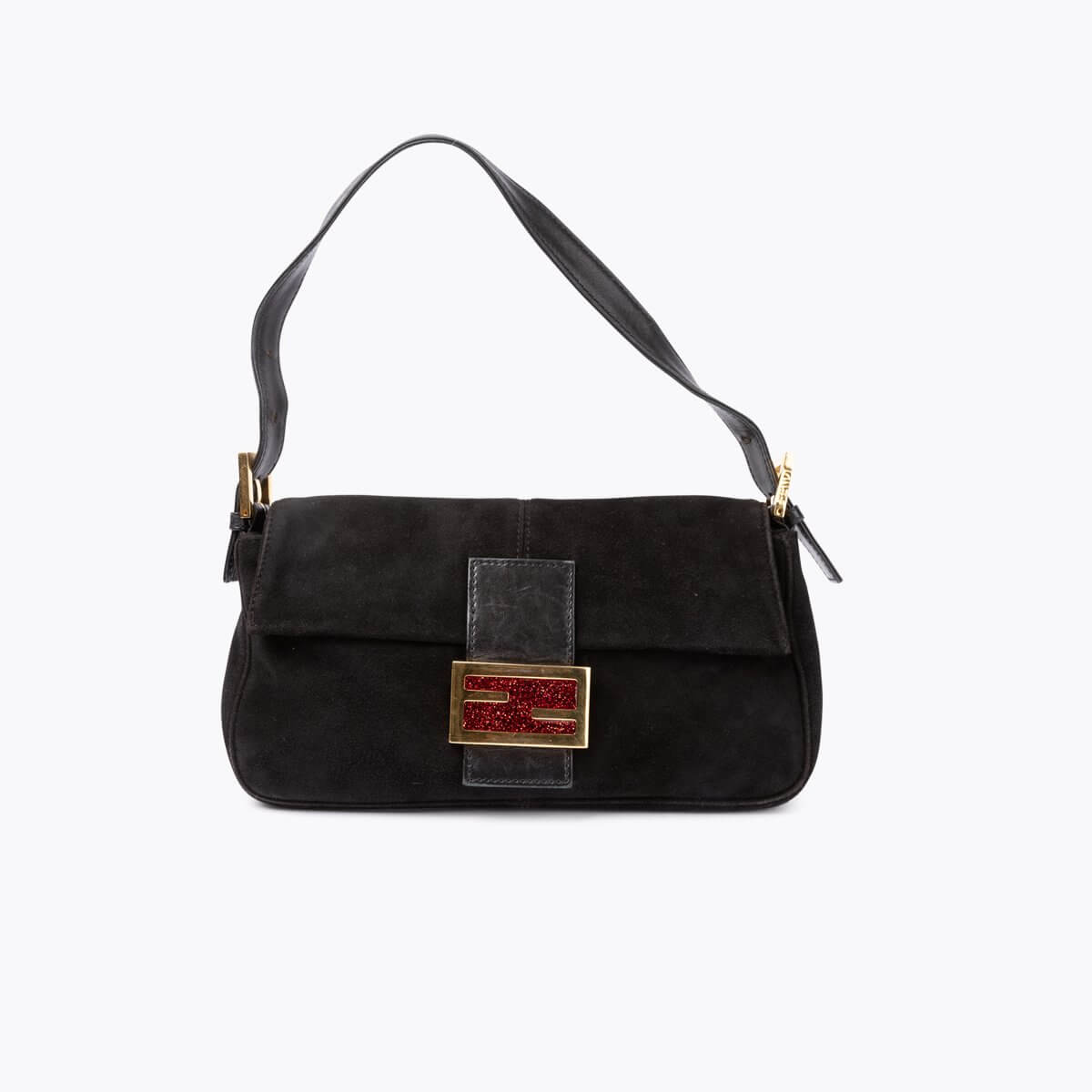 FENDI Suede Baguette Bag