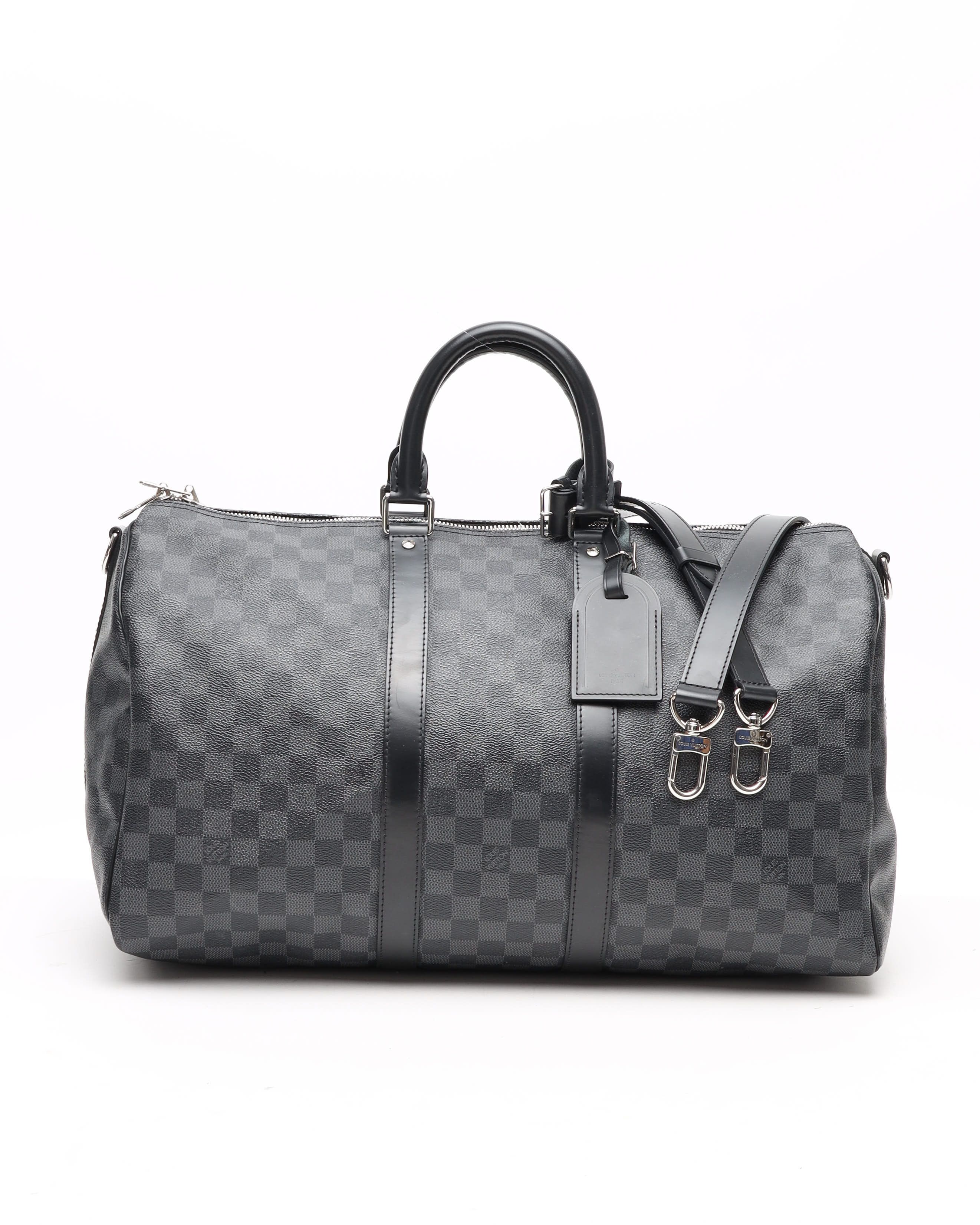 Louis Vuitton Damier Graphite Keepall Bandouliére 45 Weekend Bag
