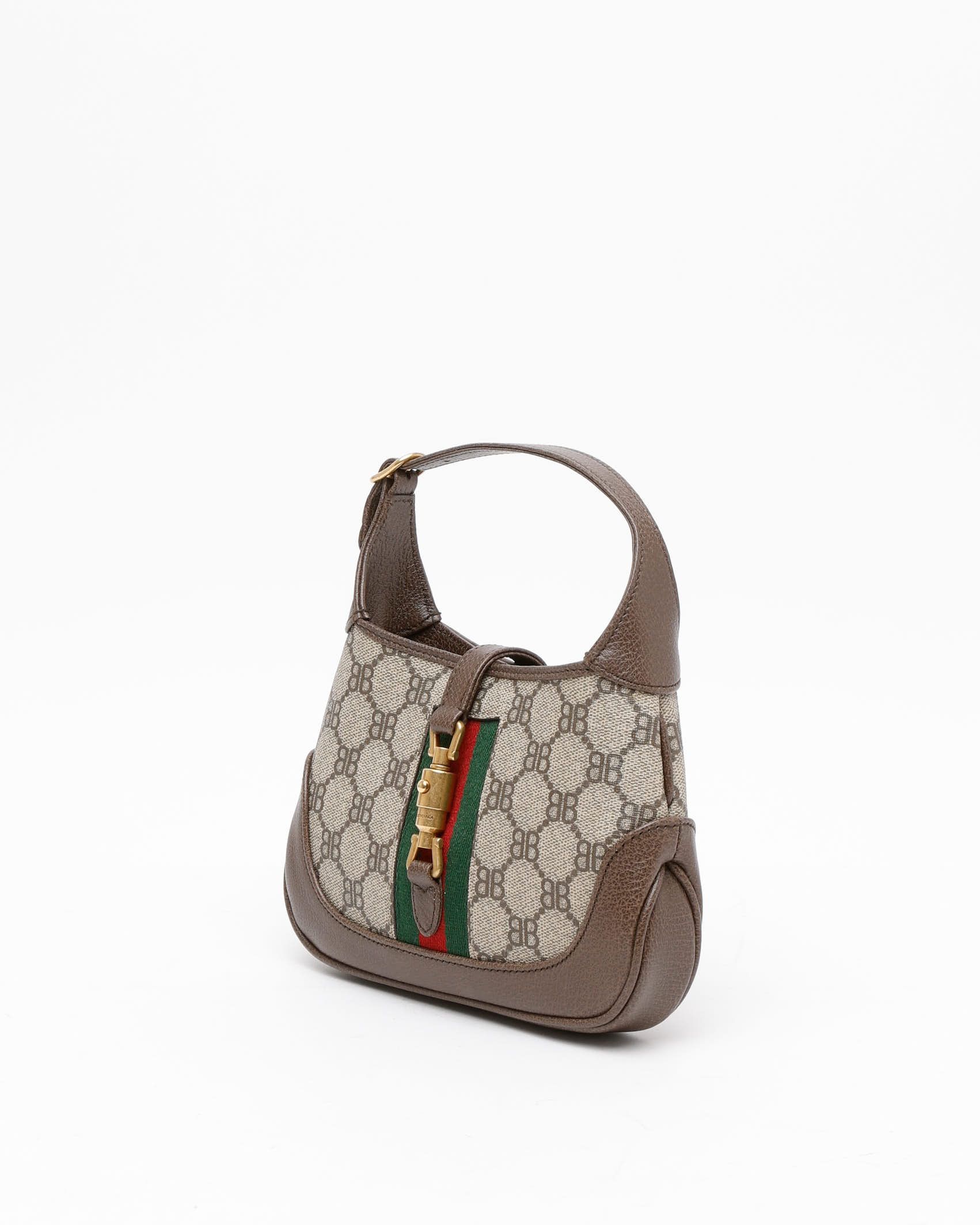 Gucci X Balenciaga The Hacker Project Mini Jackie Shoulder Bag In Sand