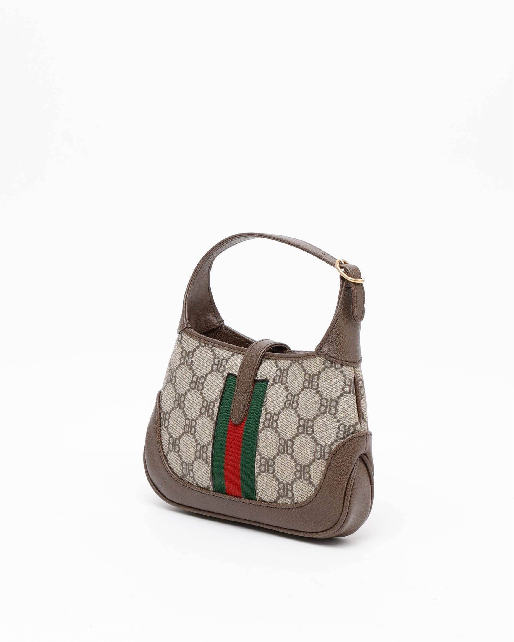 Gucci X Balenciaga The Hacker Project Mini Jackie Shoulder Bag In Sand