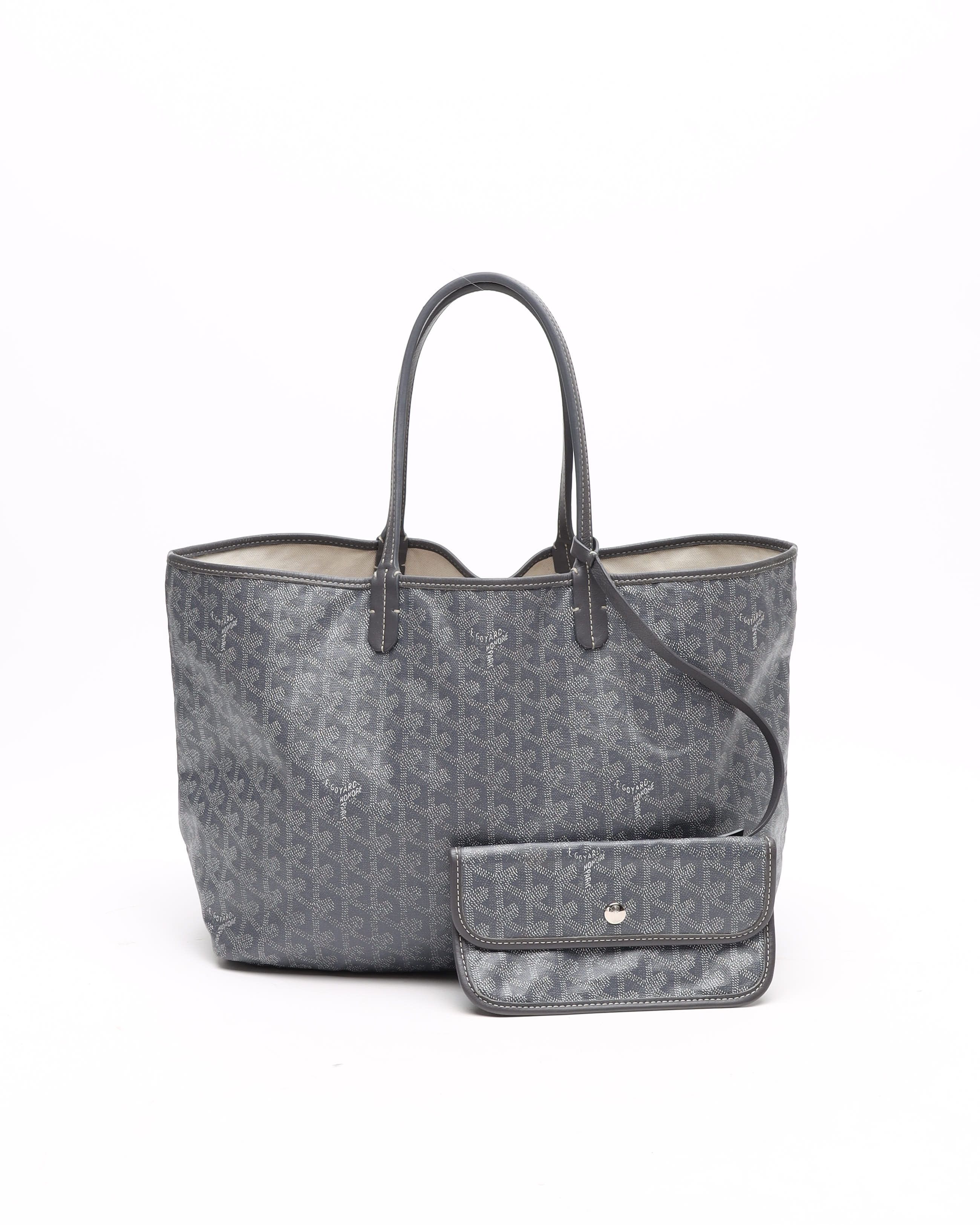 Pre-owned Goyard Saint Louis Pm Tote Bag In Gray