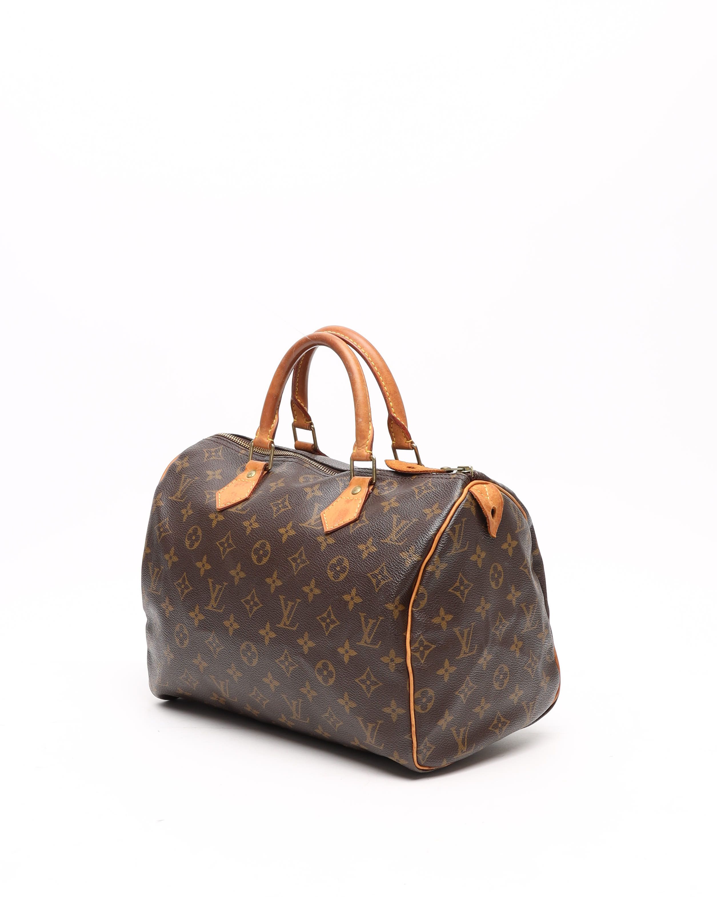 Pre-owned Louis Vuitton Monogram Speedy 30 Bag In Brown