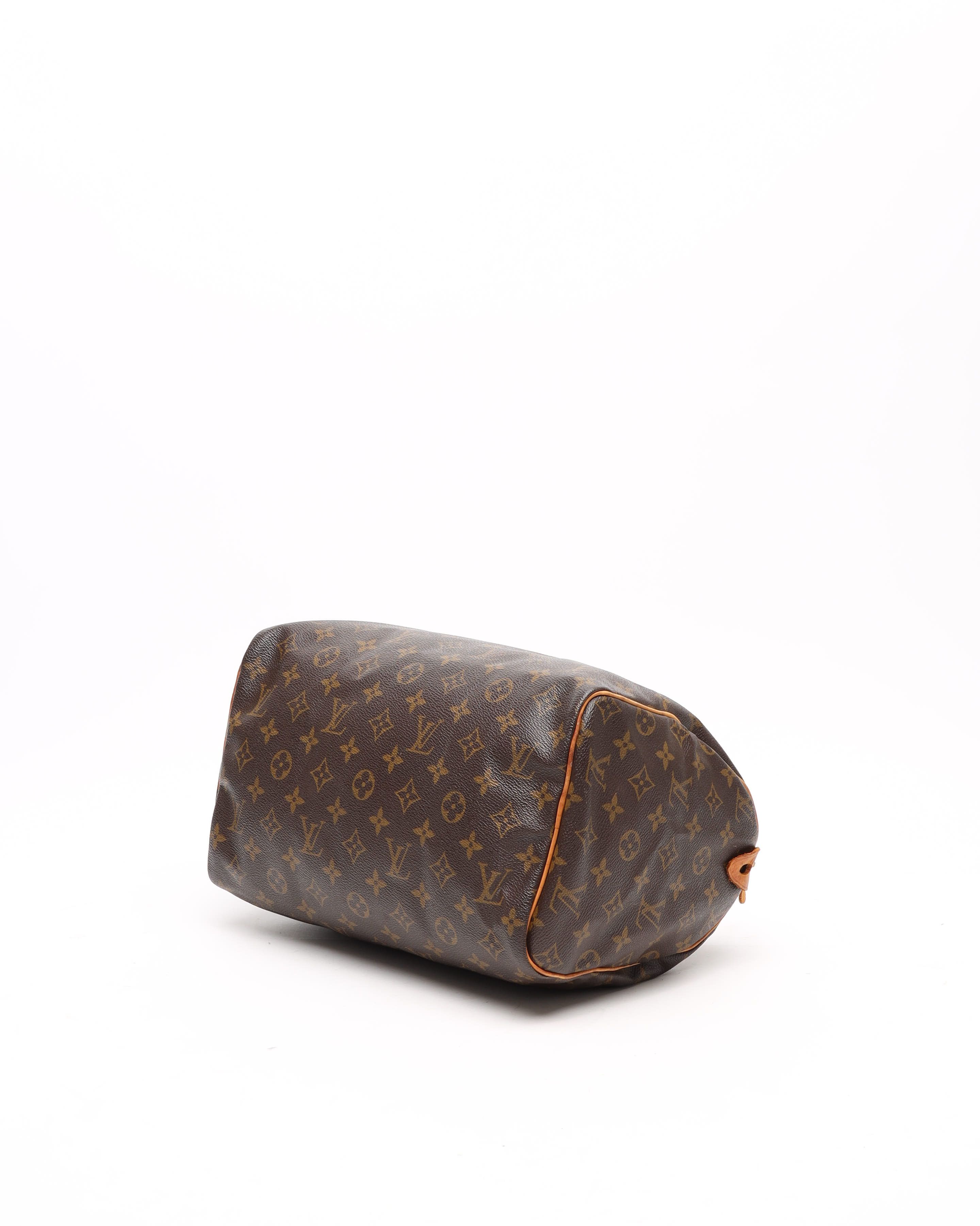 Pre-owned Louis Vuitton Monogram Speedy 30 Bag In Brown