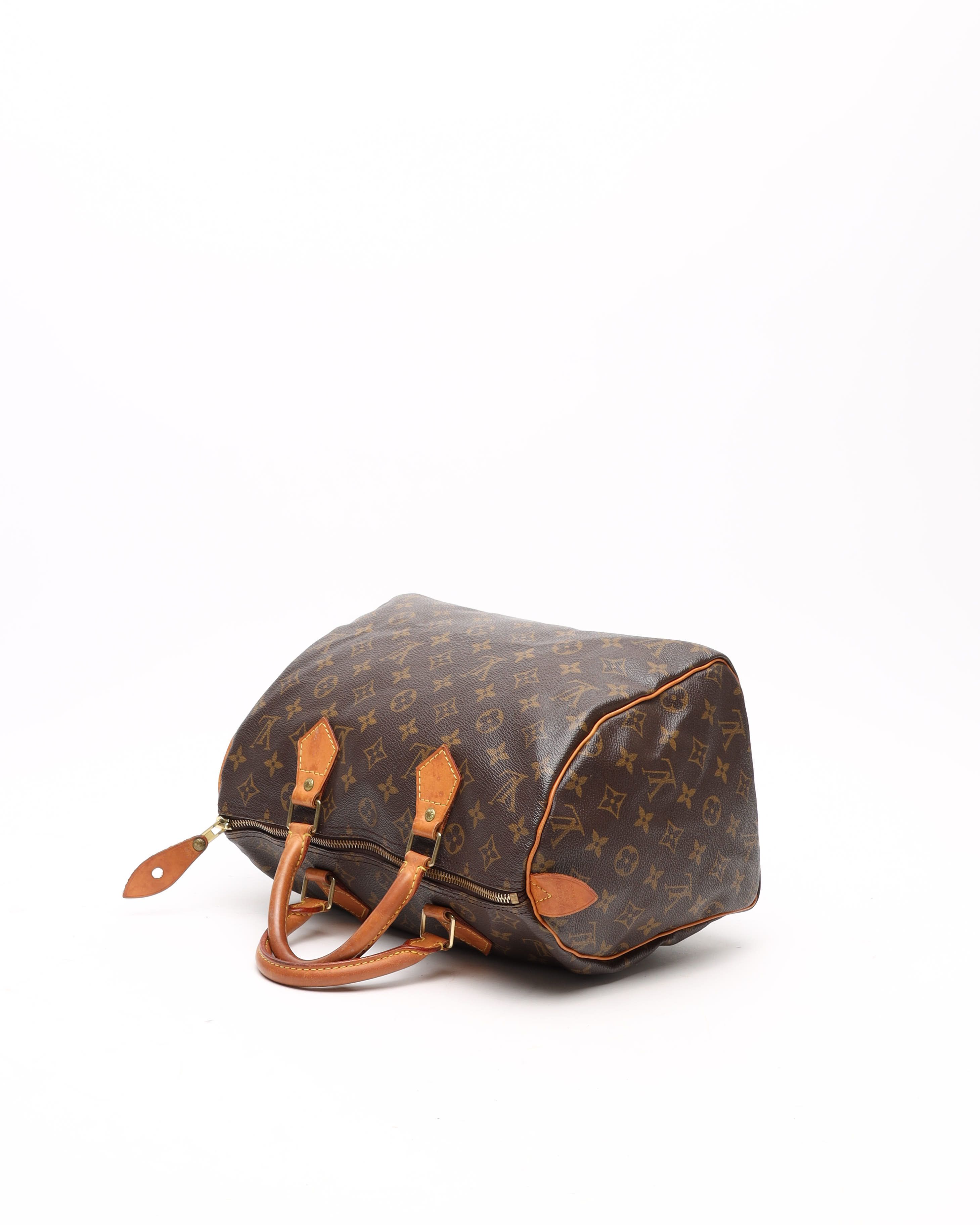 Pre-owned Louis Vuitton Monogram Speedy 30 Bag In Brown