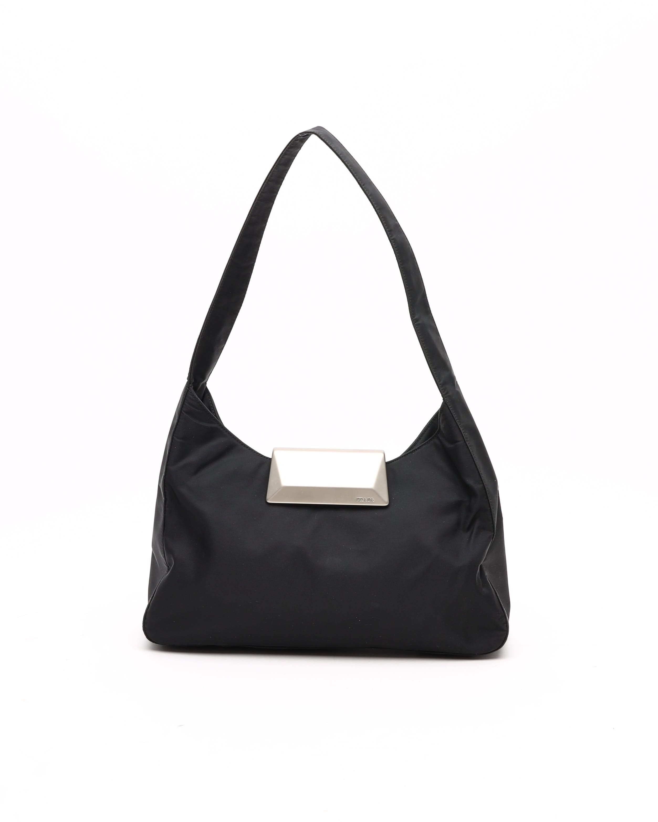 Prada Tessuto Hobo Bag In Black