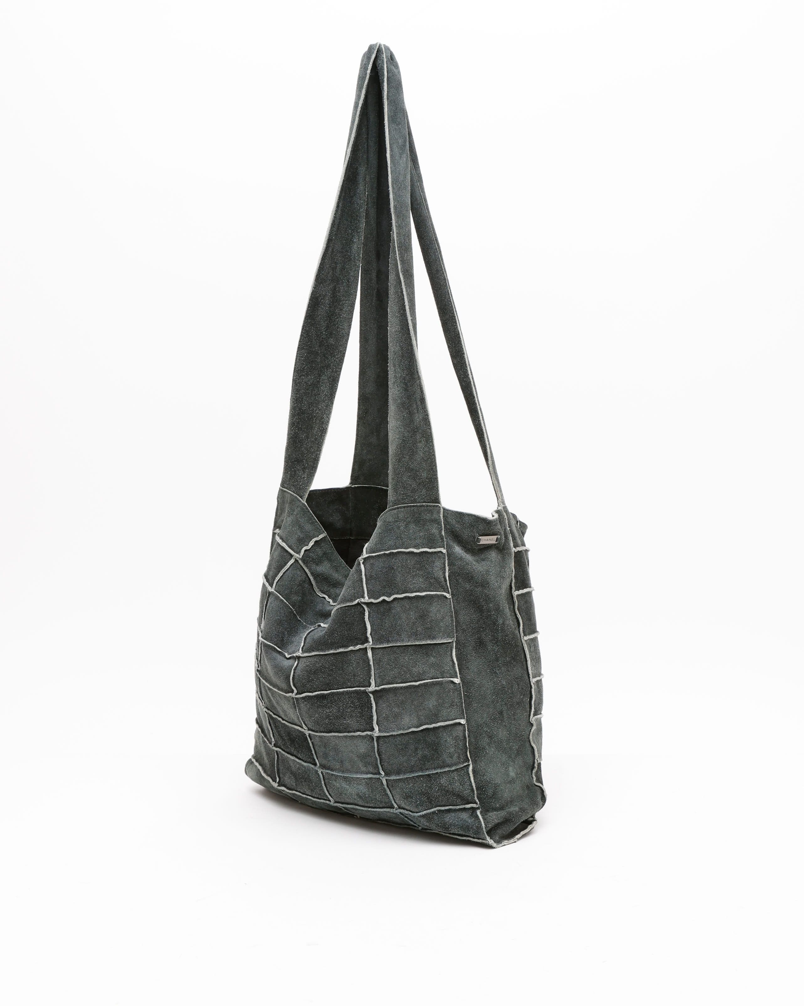 Pre-owned Chanel Patchwork Tote Bag In Gray