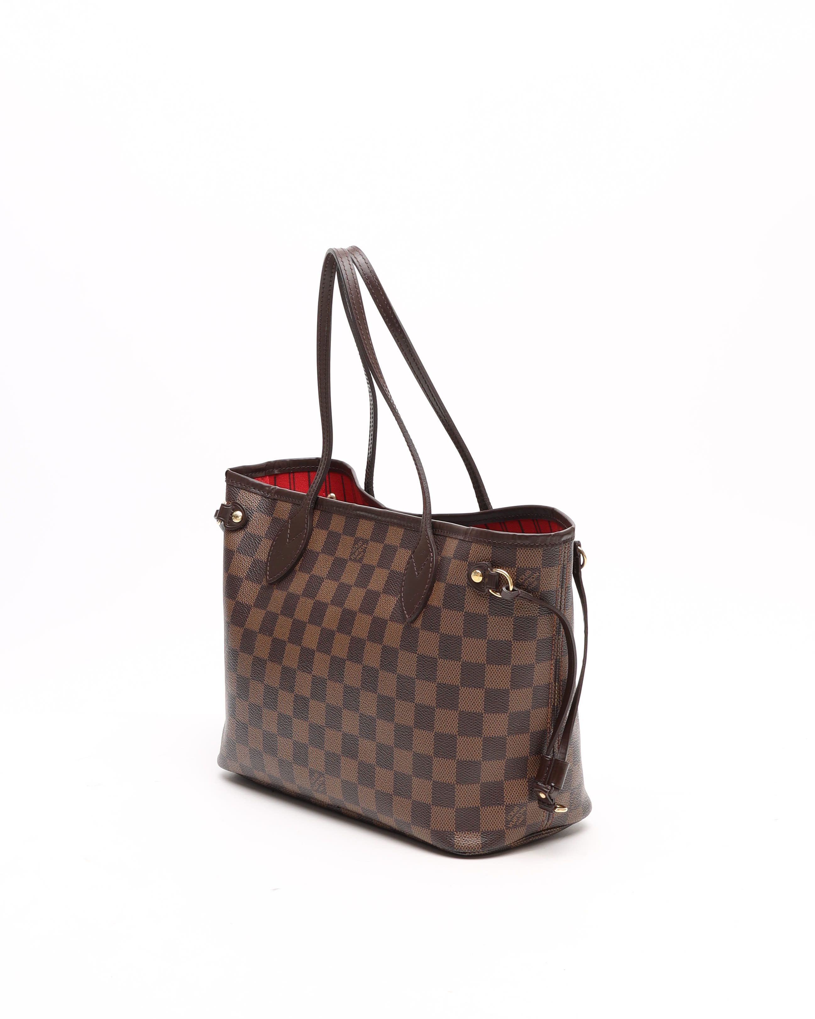 Pre-owned Louis Vuitton Damier Neverfull Pm Tote Bag In Brown