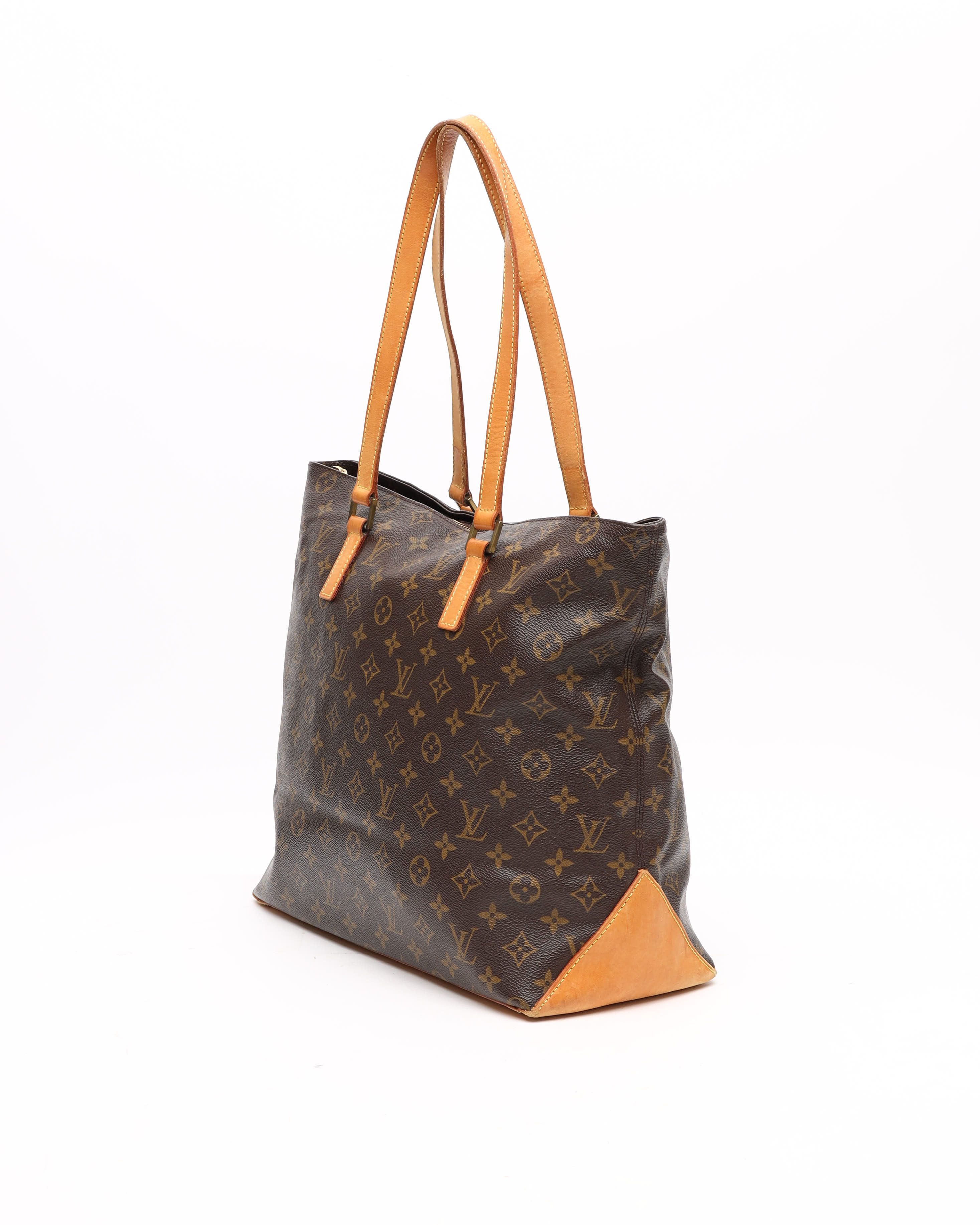Pre-owned Louis Vuitton Monogram Cabas Mezzo Bag In Brown