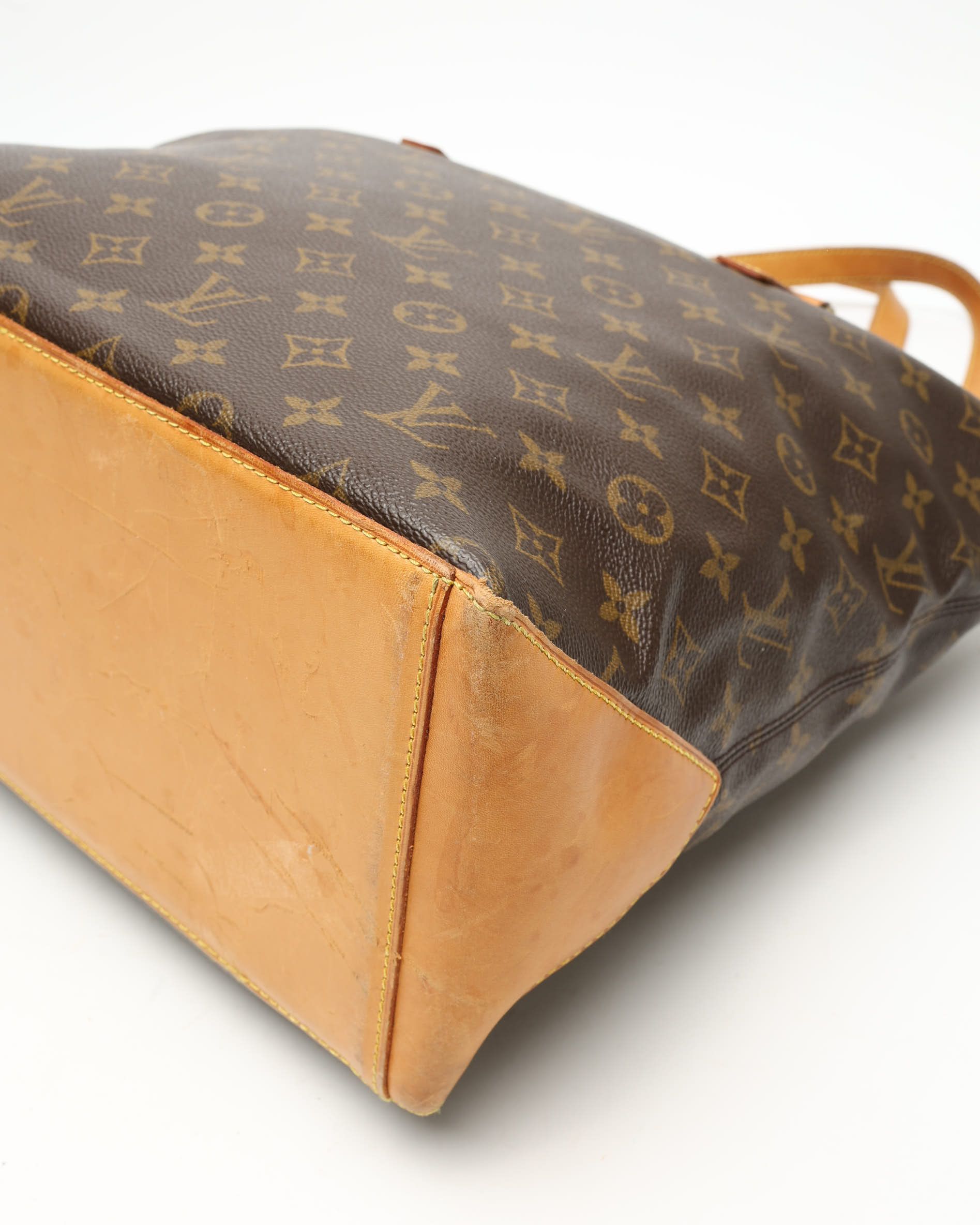 Pre-owned Louis Vuitton Monogram Cabas Mezzo Bag In Brown
