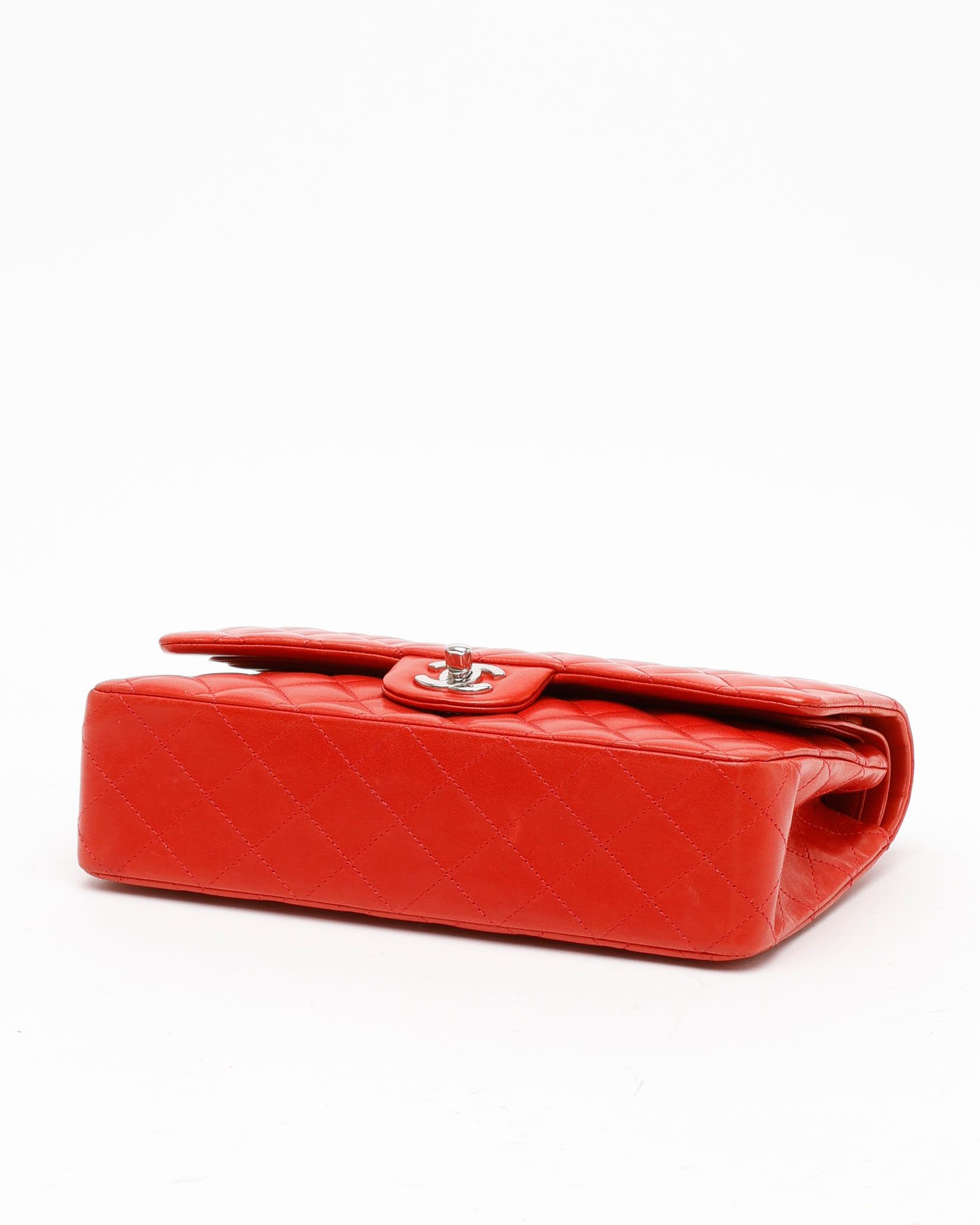 Pre-owned Chanel Classic Medium Double Flap Bag In Red