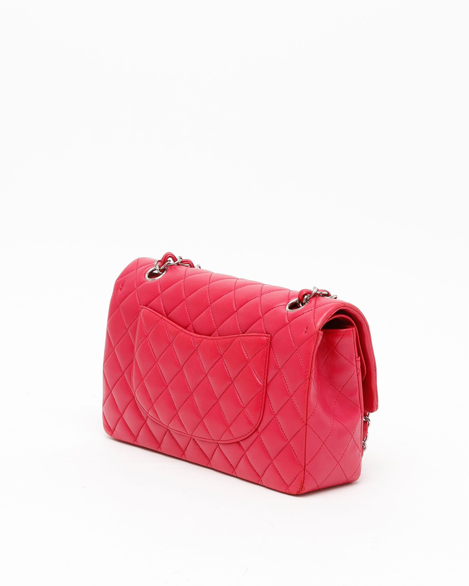 Pre-owned Chanel Classic Medium Double Flap Bag In Pink