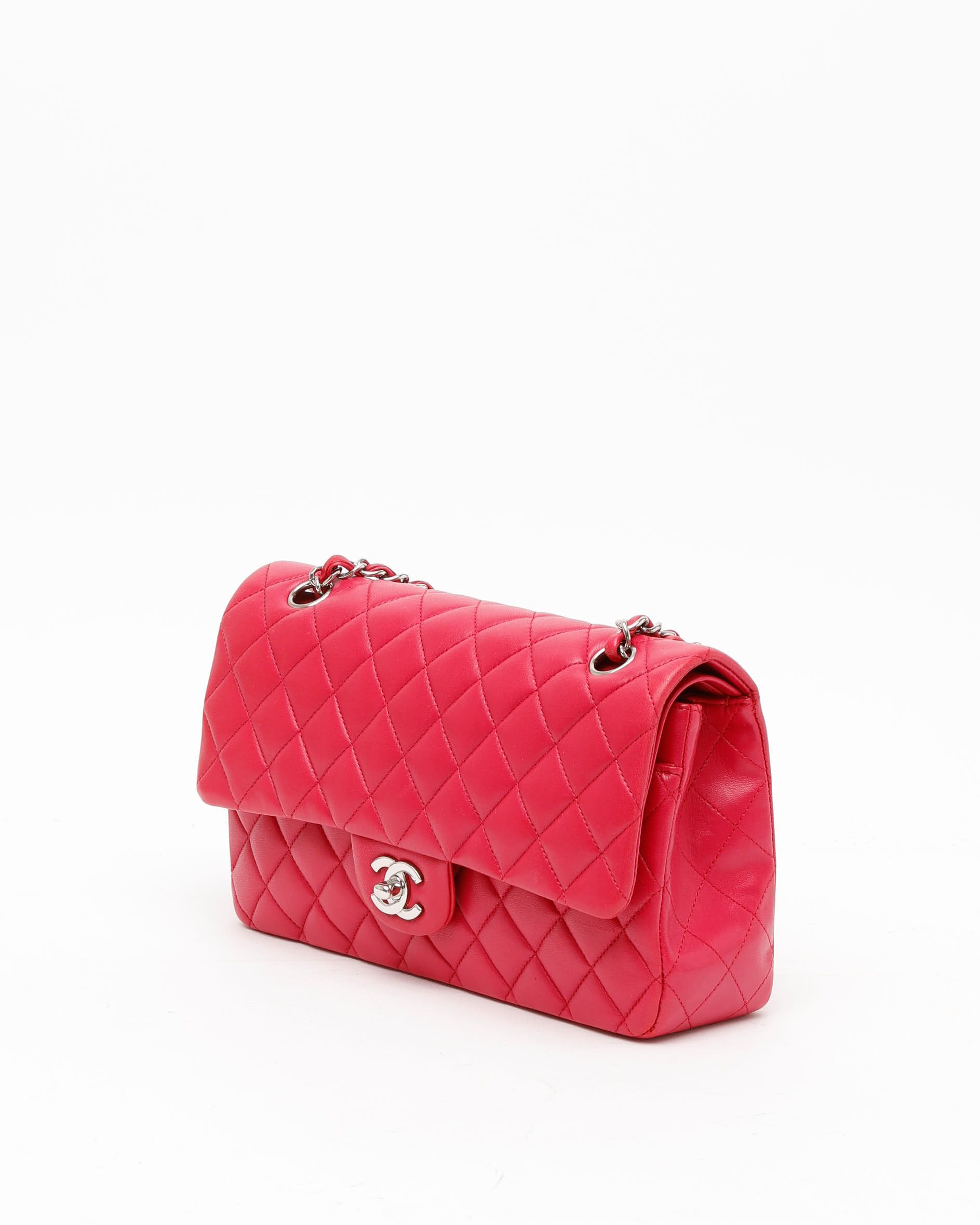 Pre-owned Chanel Classic Medium Double Flap Bag In Pink