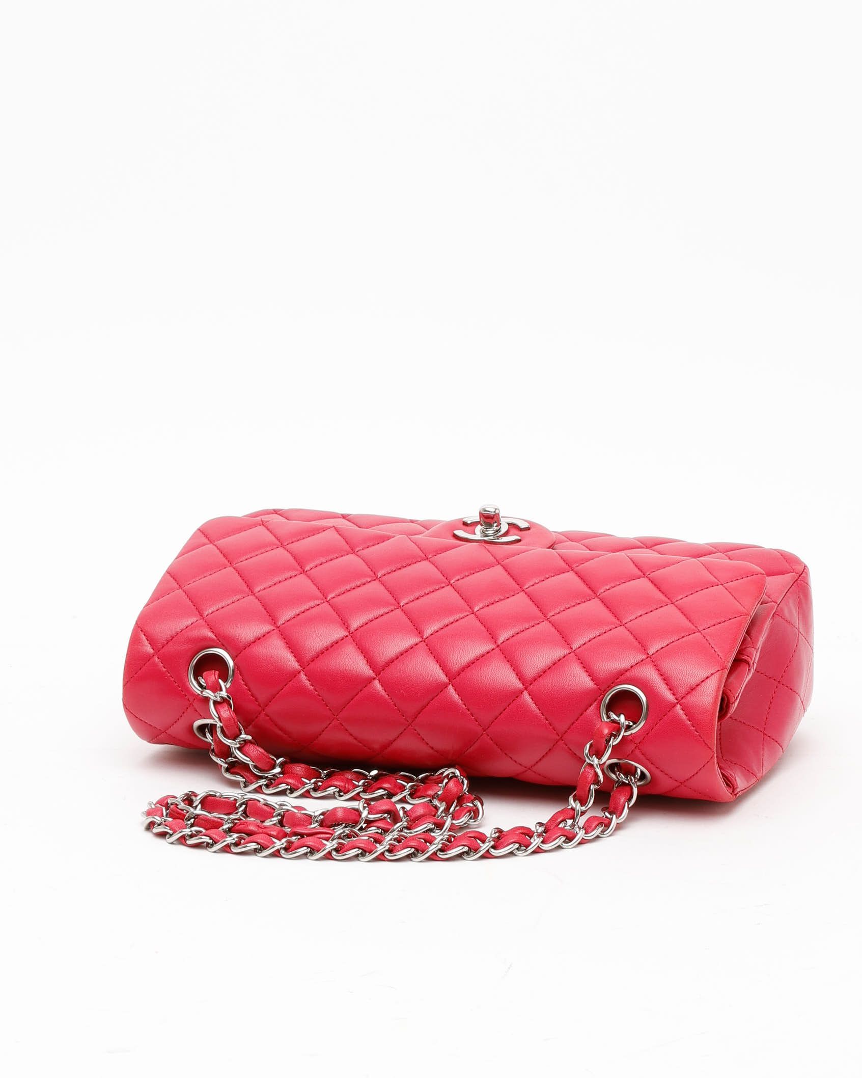 Pre-owned Chanel Classic Medium Double Flap Bag In Pink