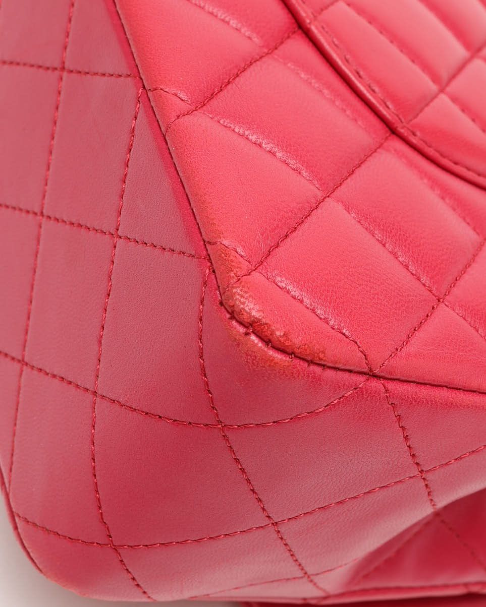 Pre-owned Chanel Classic Medium Double Flap Bag In Pink