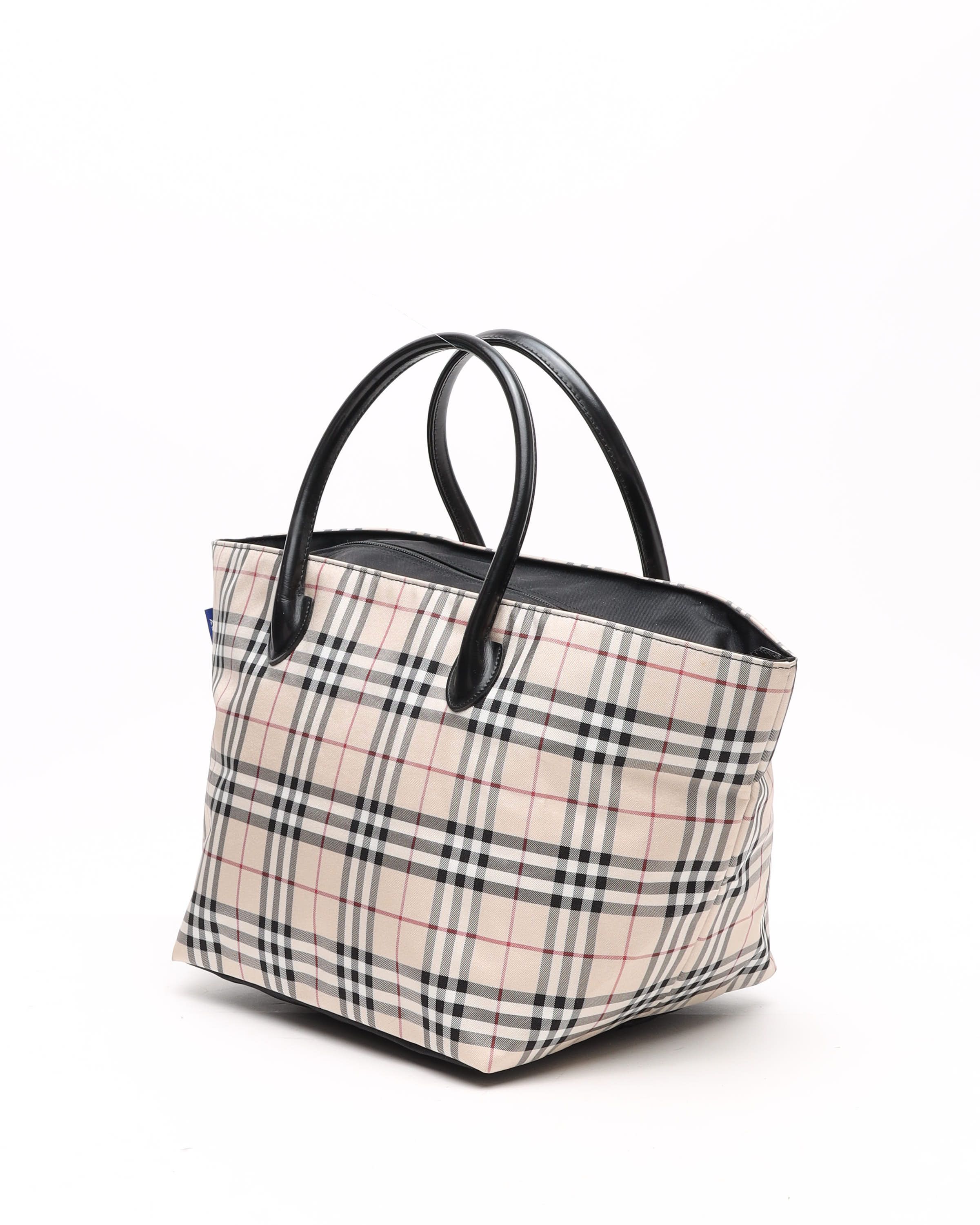 Burberry Nova Check Tote Bag In Sand