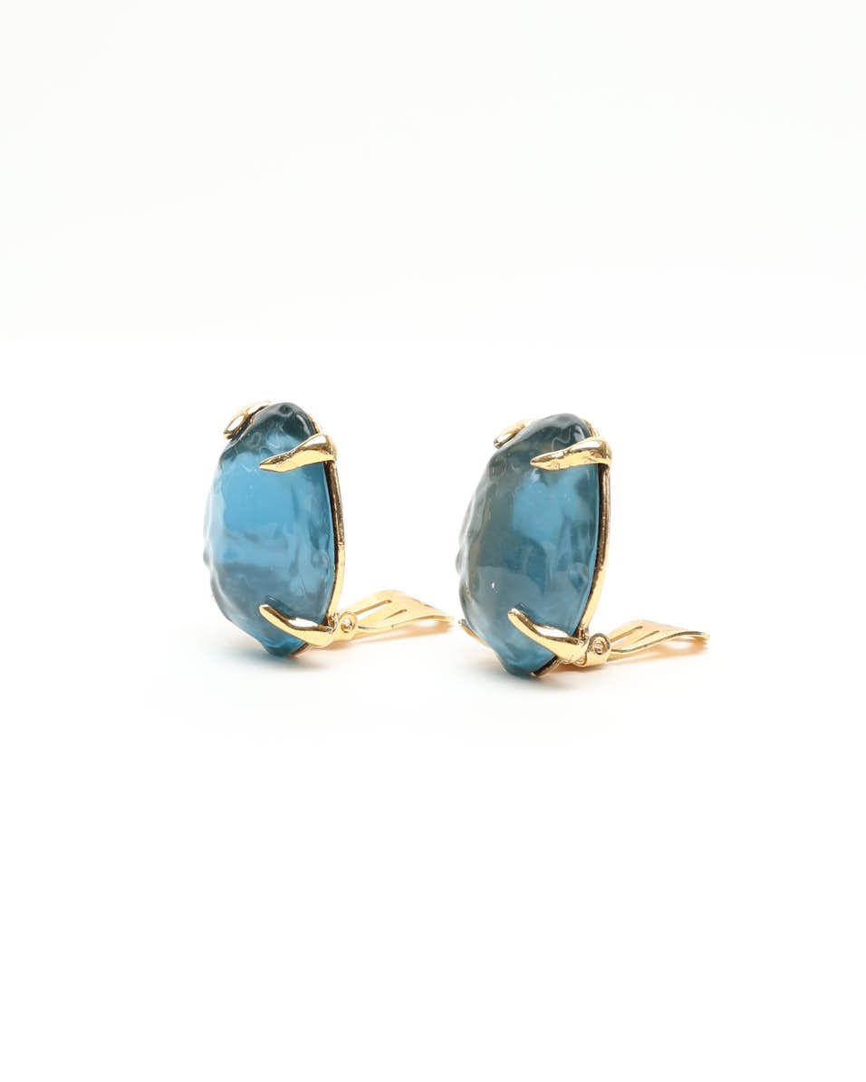 Saint Laurent Vintage Stone Clip-on Earrings