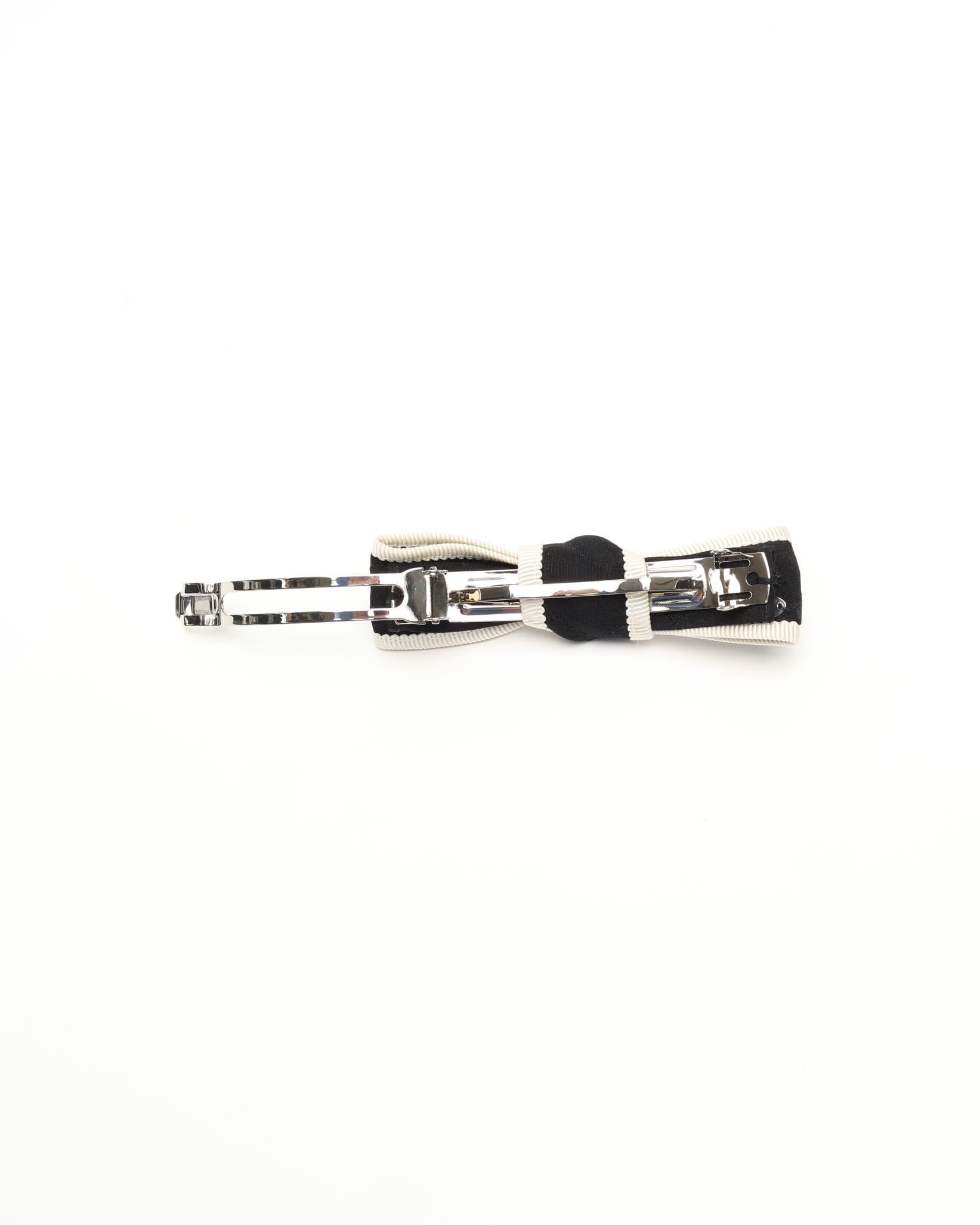 Pre-owned Chanel Coco Mark Ribbon Hair Clip